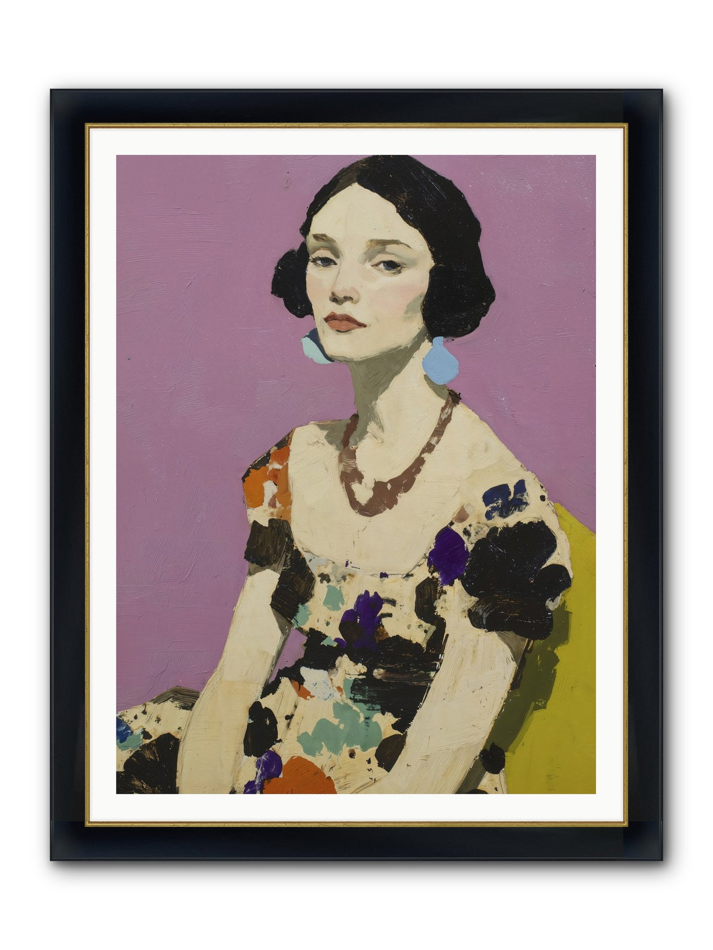 Theatre Queen Framed Print - Wide Black w/Gold 36x48