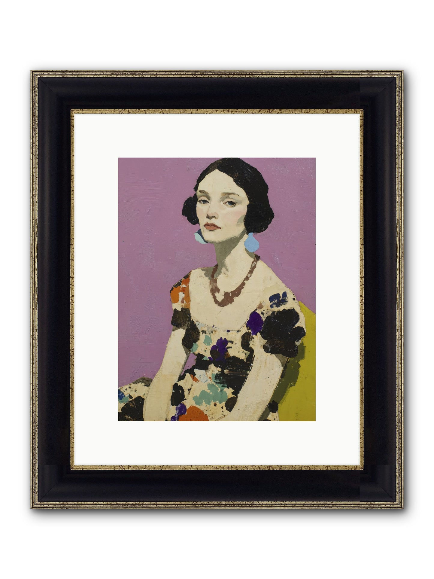 Theatre Queen Framed Print - Black & Gold 9x12