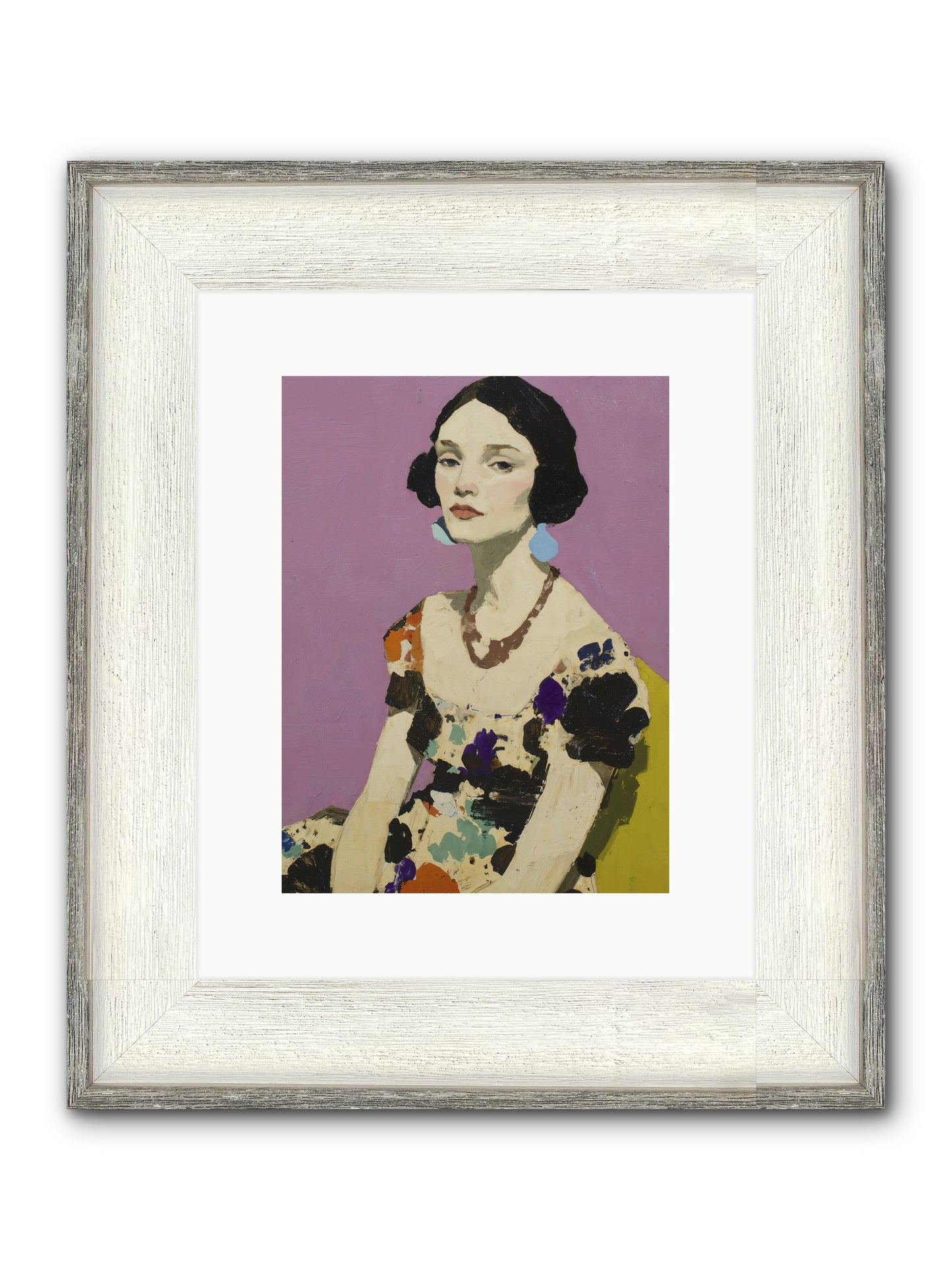 Theatre Queen Framed Print - Driftwood White 9x12