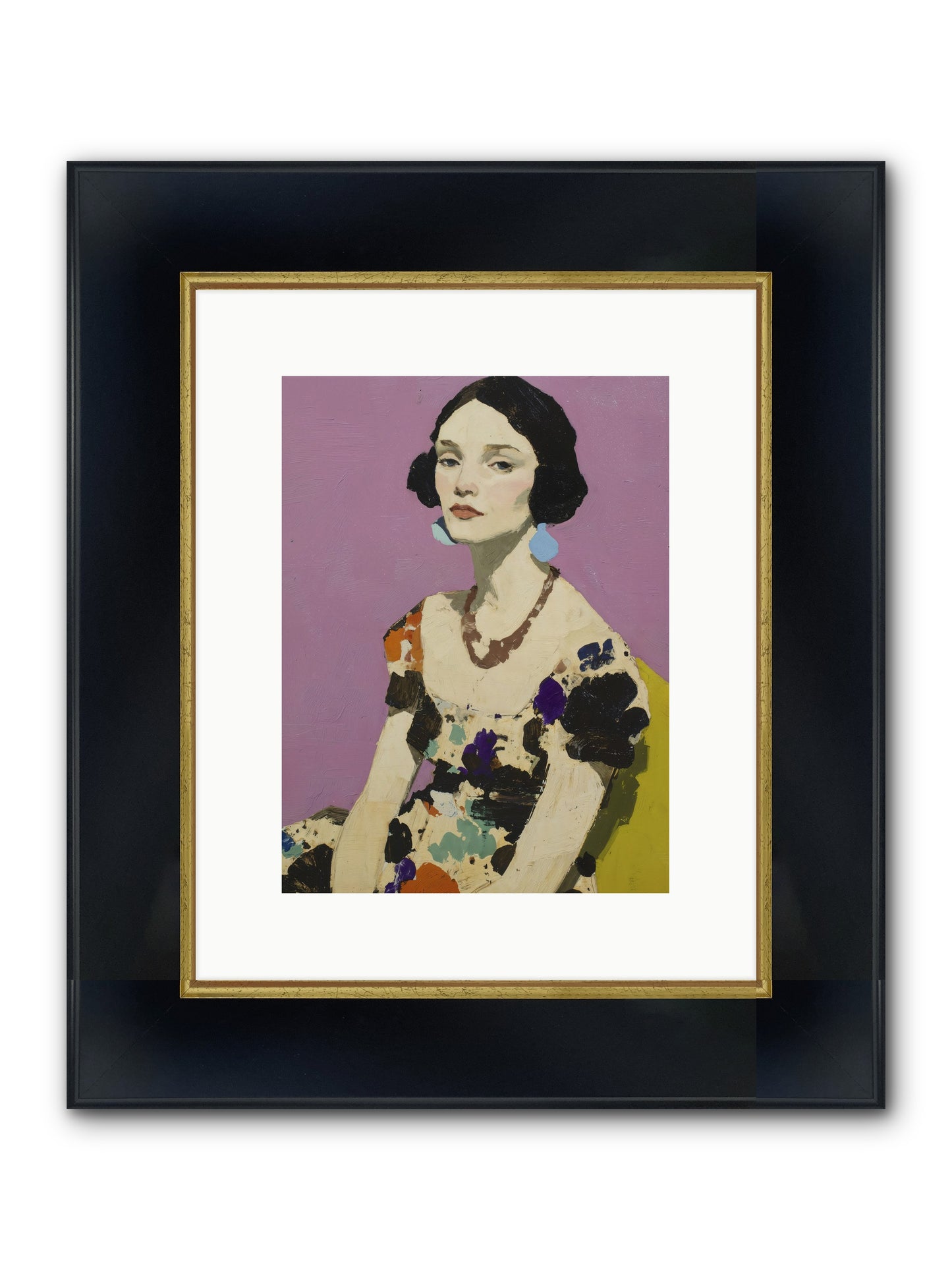 Theatre Queen Framed Print - Wide Black w/Gold 9x12