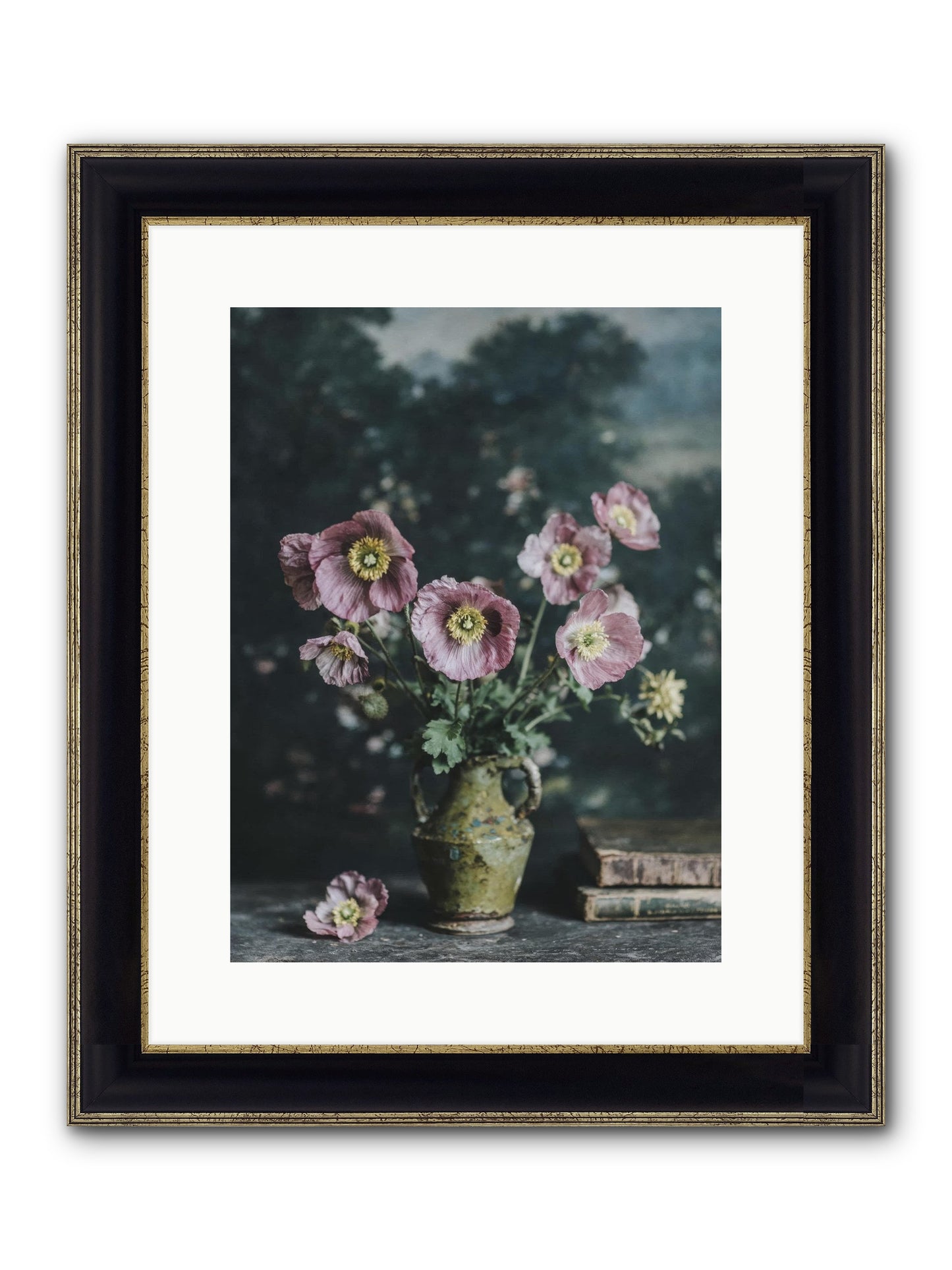 Theatrical Times Framed Print - Black & Gold 12x16