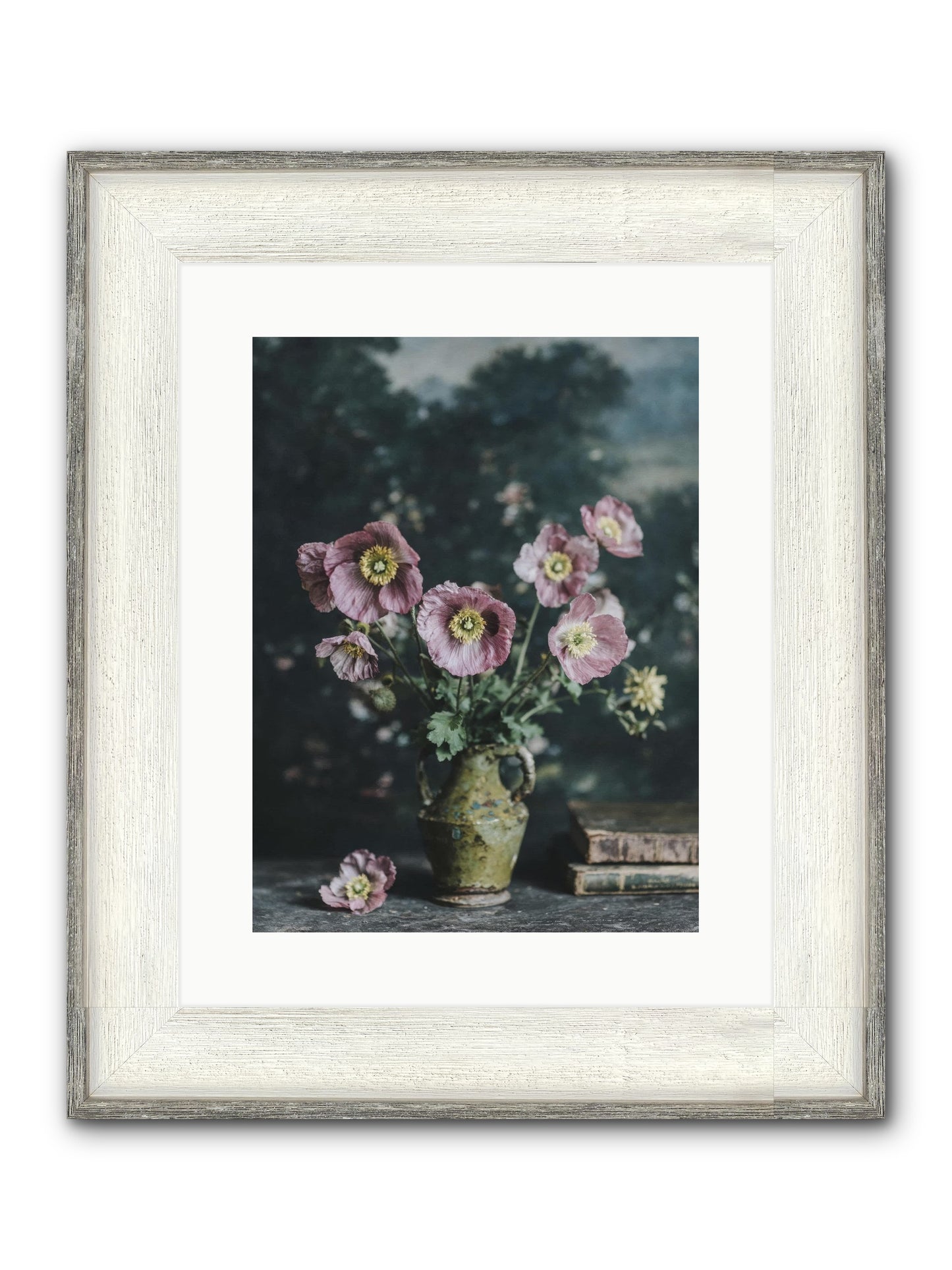 Theatrical Times Framed Print - Driftwood White 12x16
