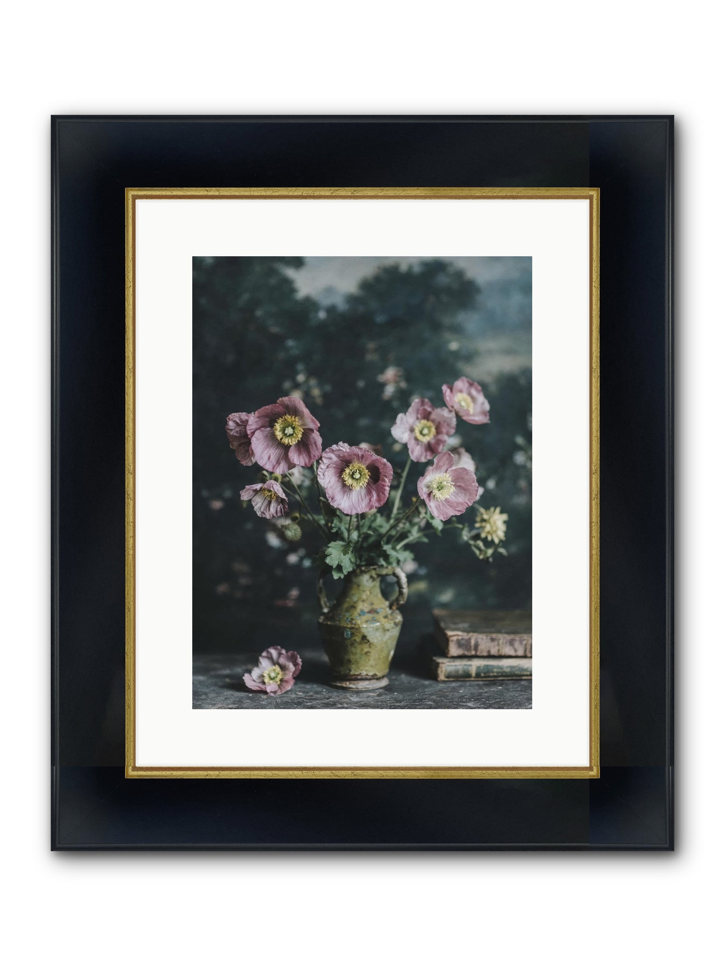 Theatrical Times Framed Print - Wide Black w/Gold 12x16