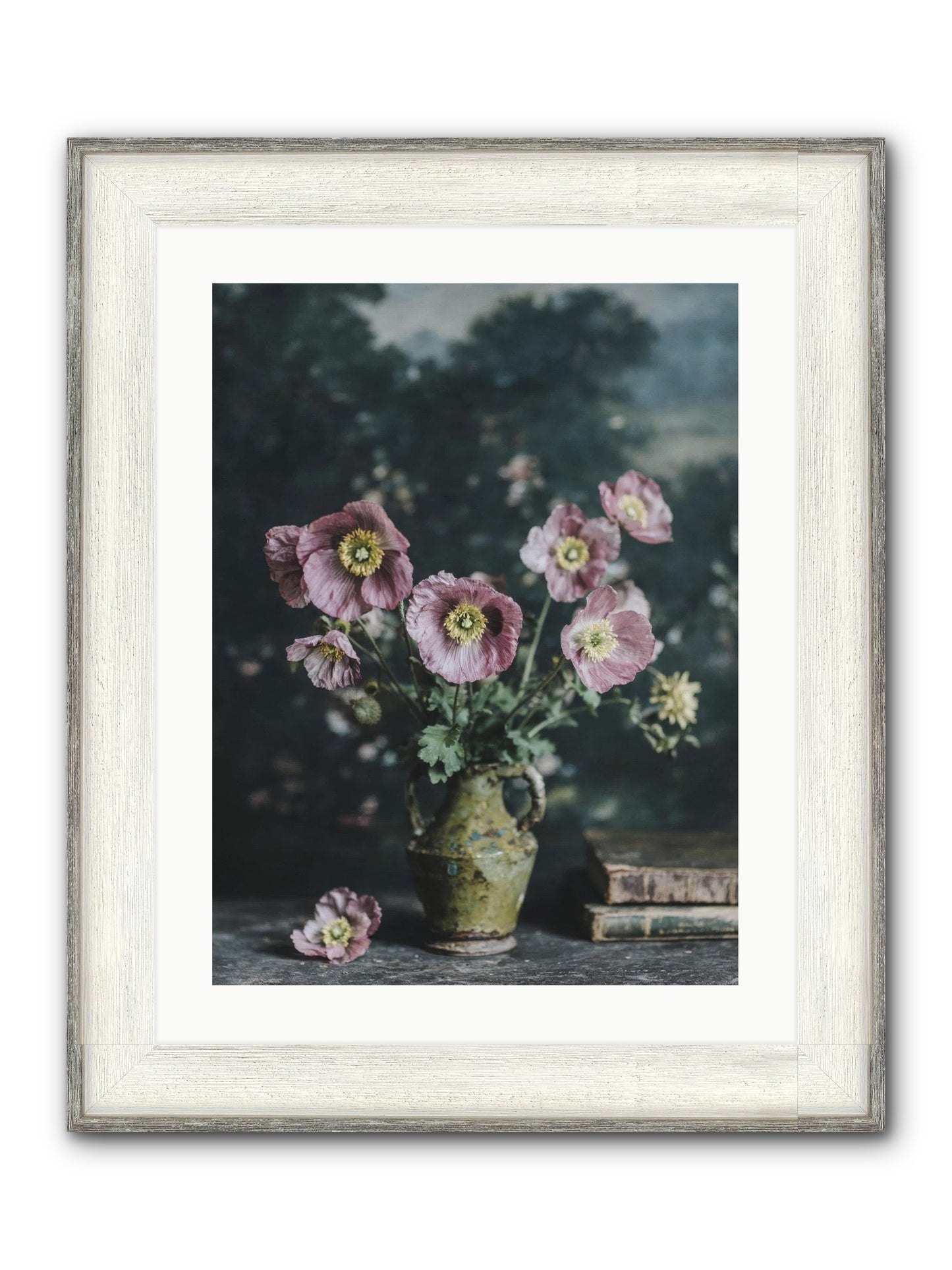 Theatrical Times Framed Print - Driftwood White 18x24
