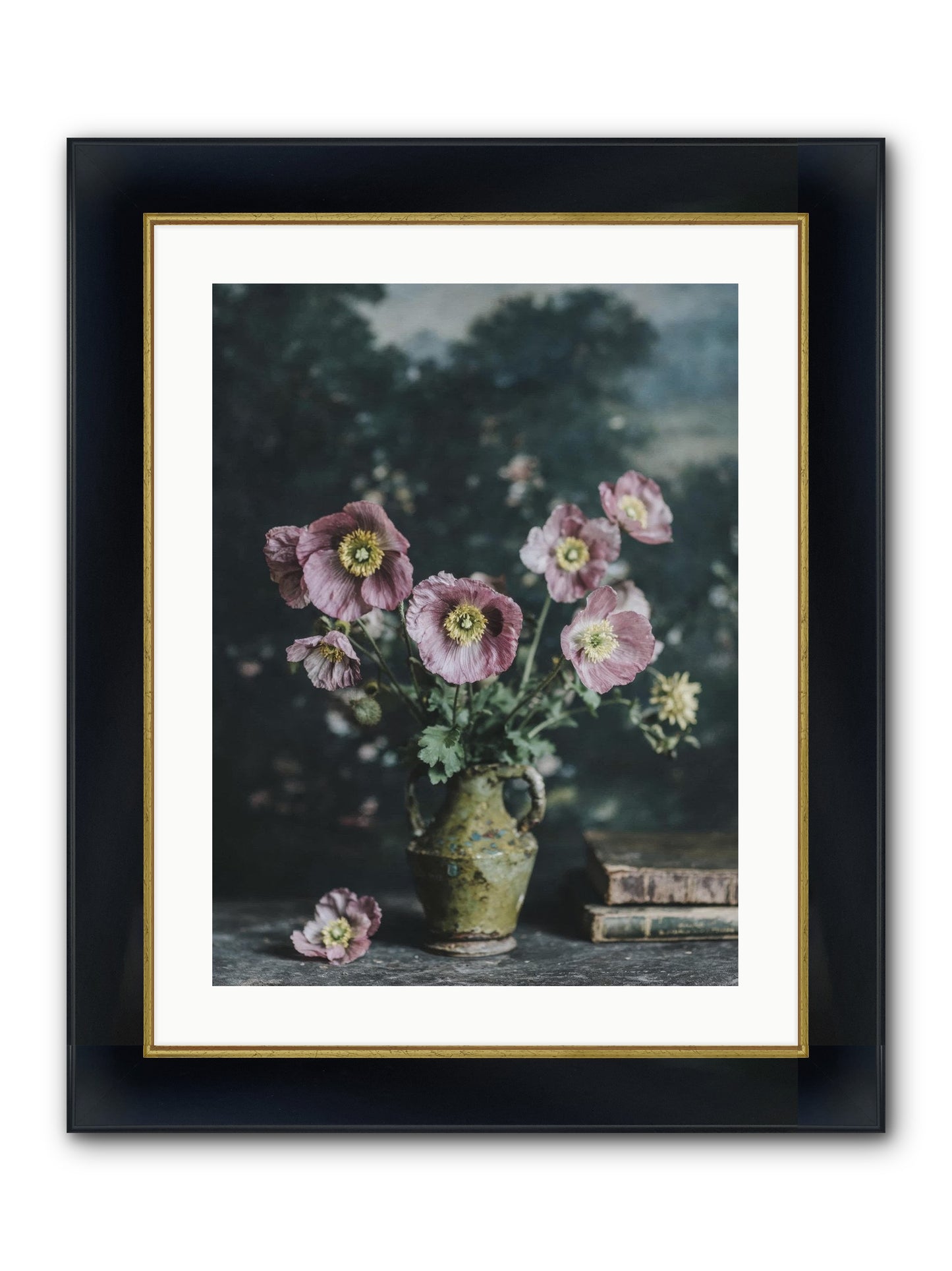 Theatrical Times Framed Print - Wide Black w/Gold 18x24