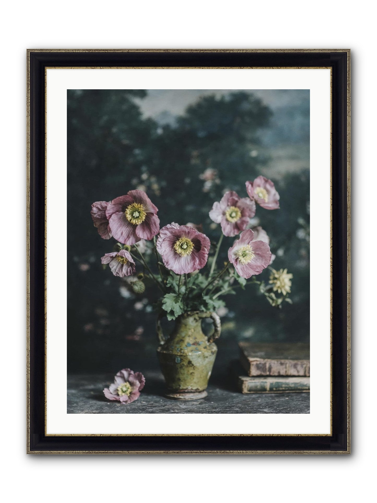 Theatrical Times Framed Print - Black & Gold 24x32