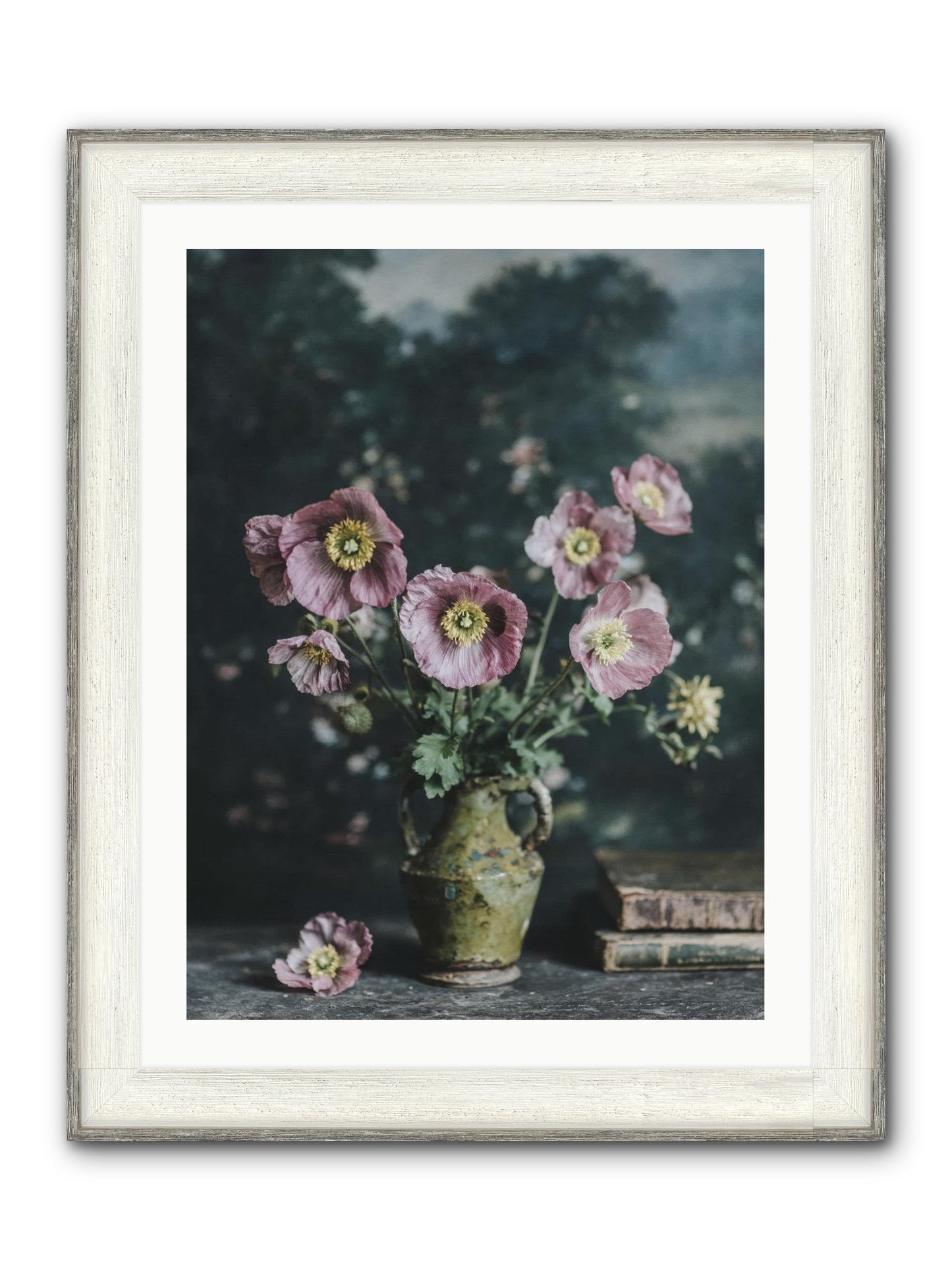 Theatrical Times Framed Print - Driftwood White 24x32
