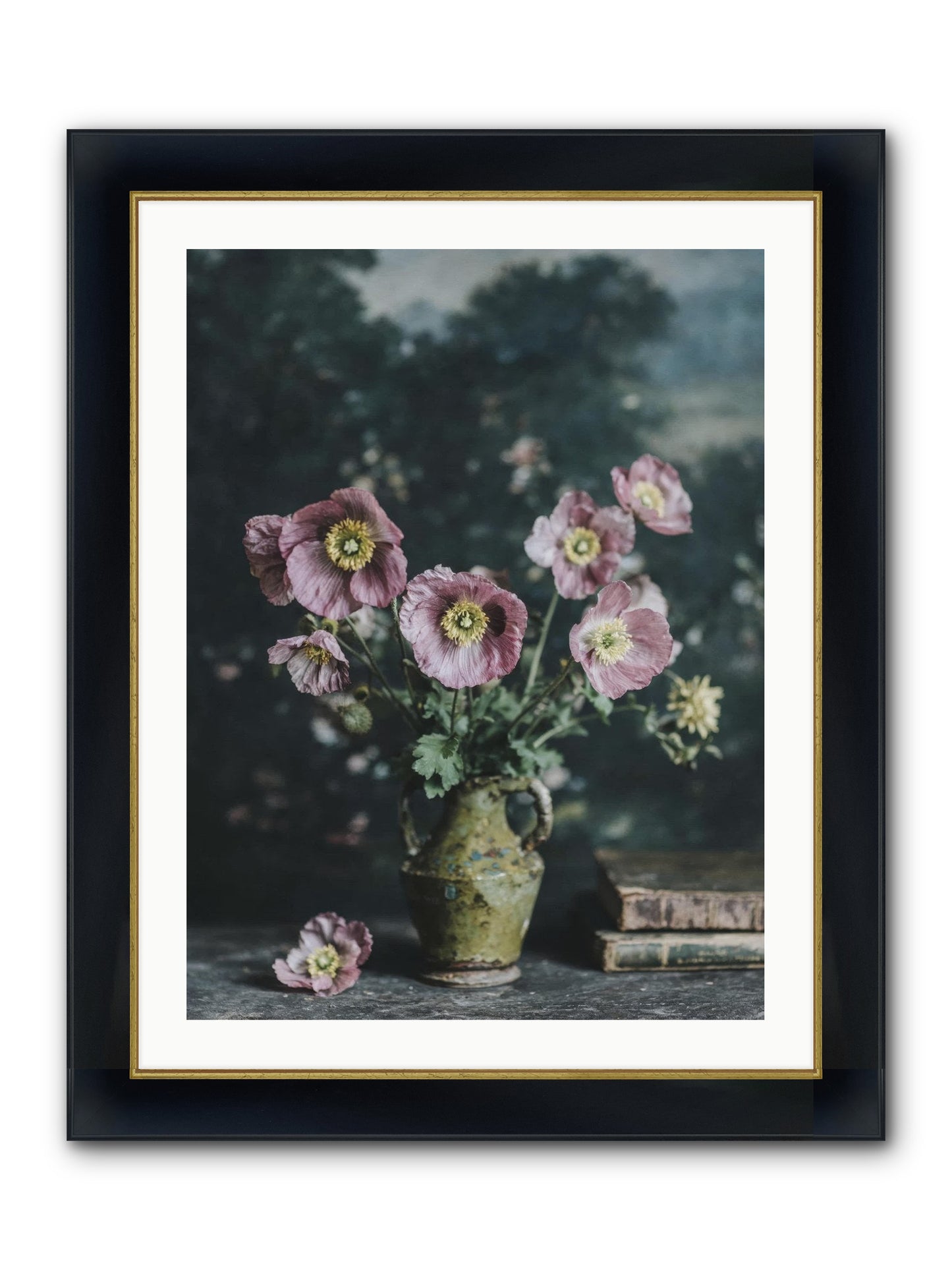 Theatrical Times Framed Print - Wide Black w/Gold 24x32