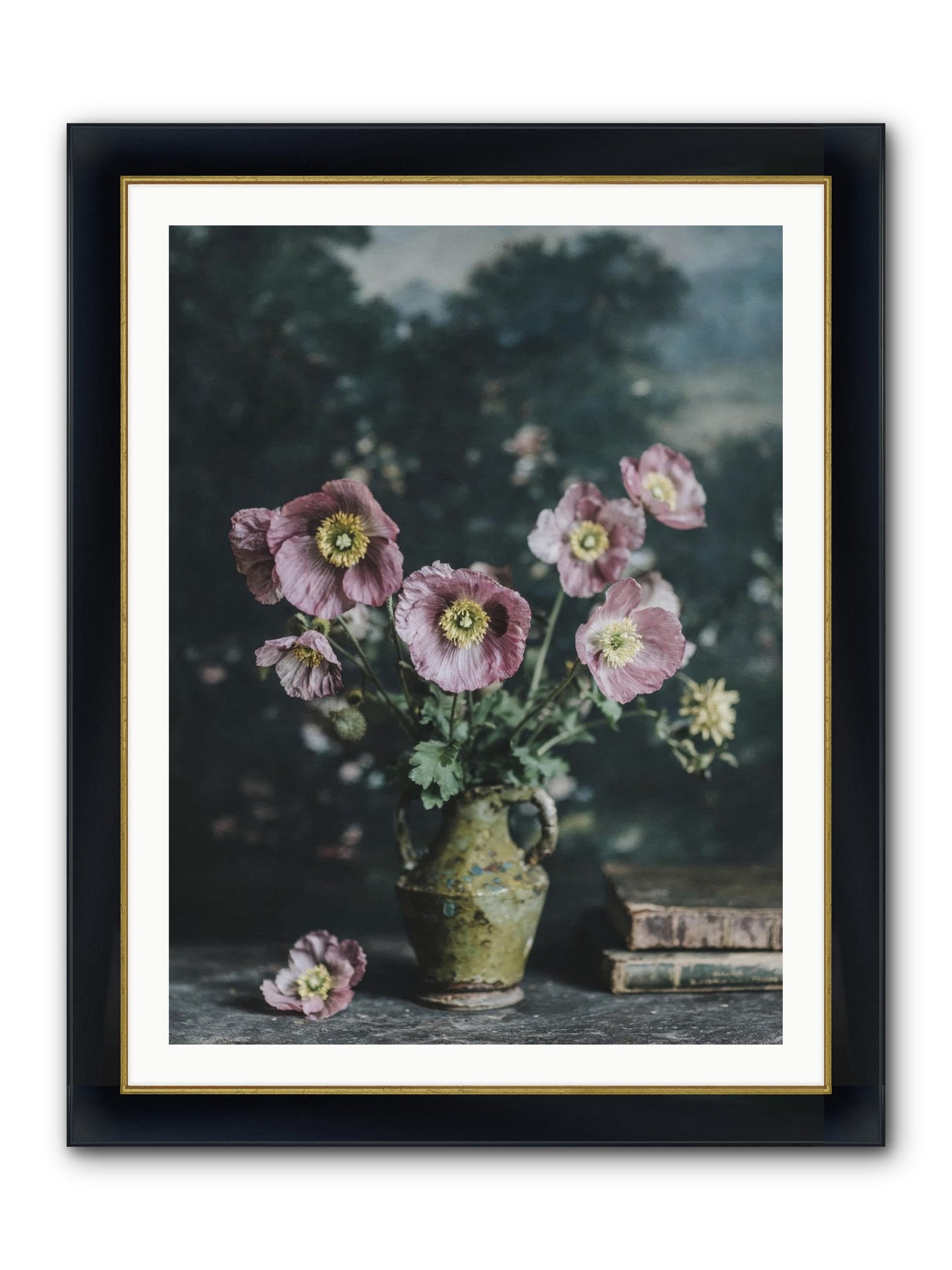Theatrical Times Framed Print - Wide Black w/Gold 30x40