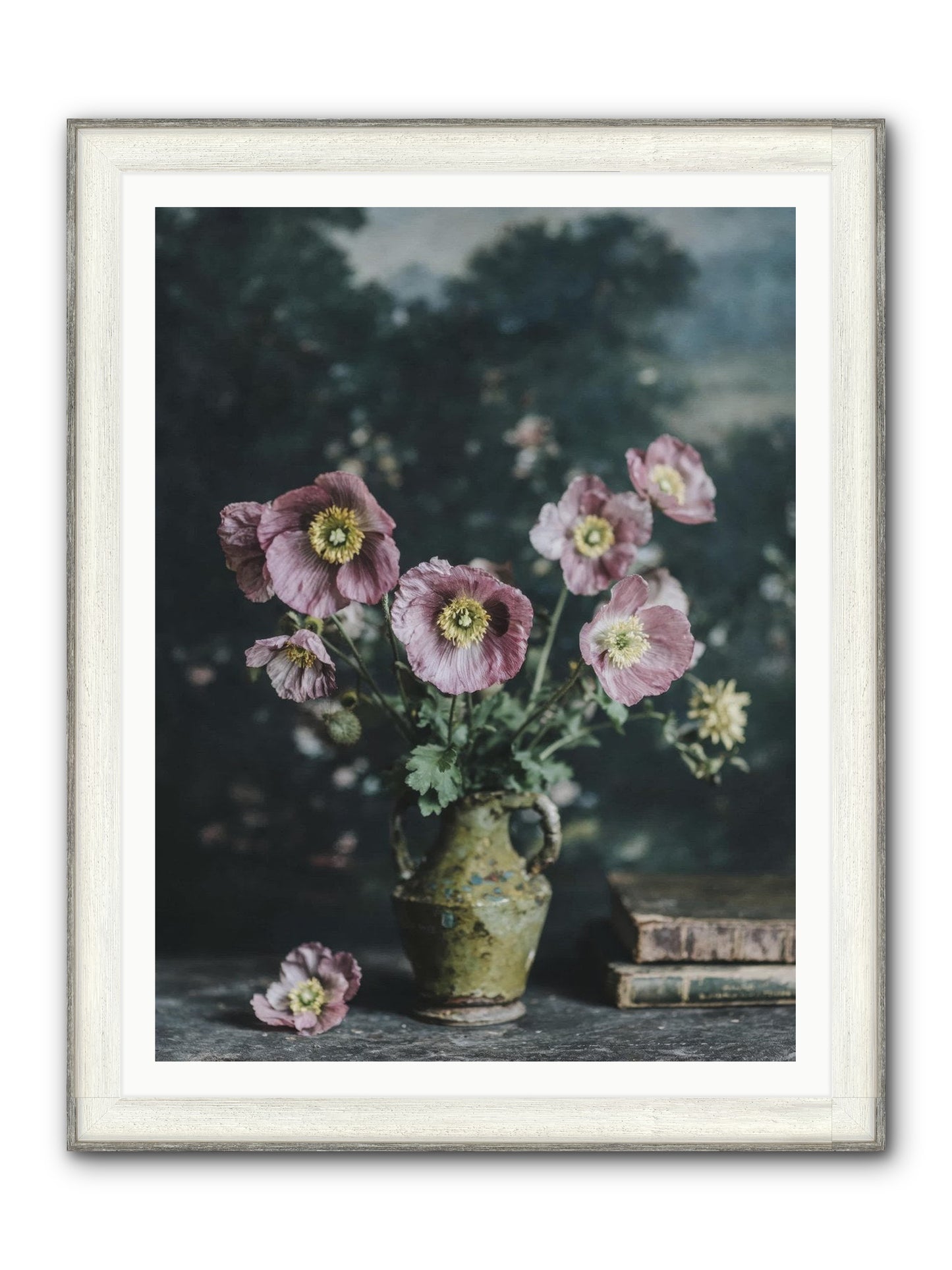 Theatrical Times Framed Print - Driftwood White 36x48