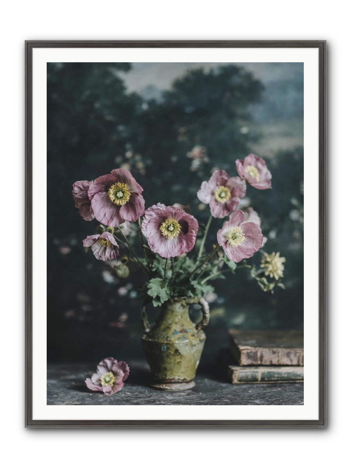 Theatrical Times Framed Print - Slimwoods Black/Silver 36x48