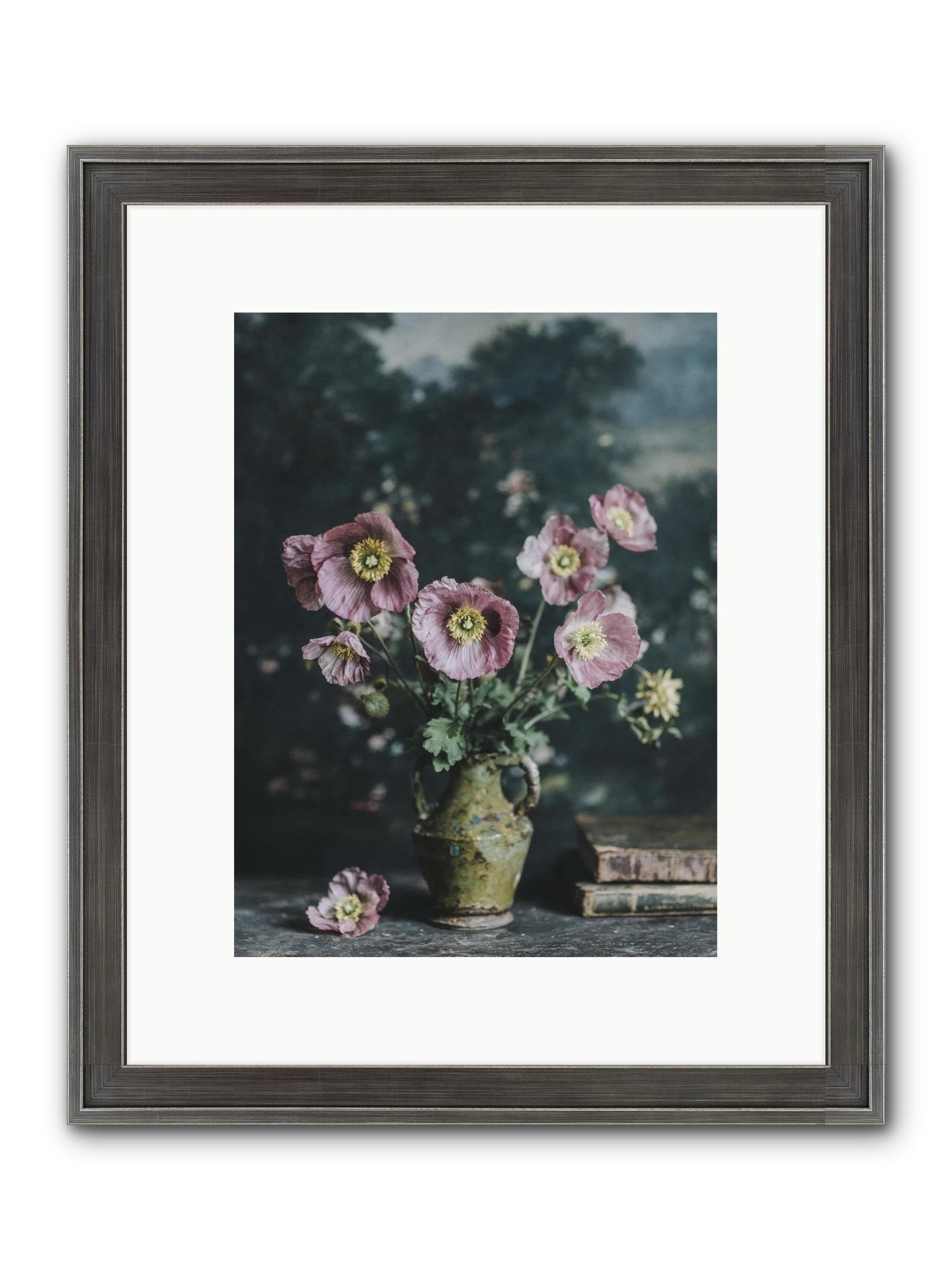 Theatrical Times Framed Print - Slimwoods Black/Silver 9x12