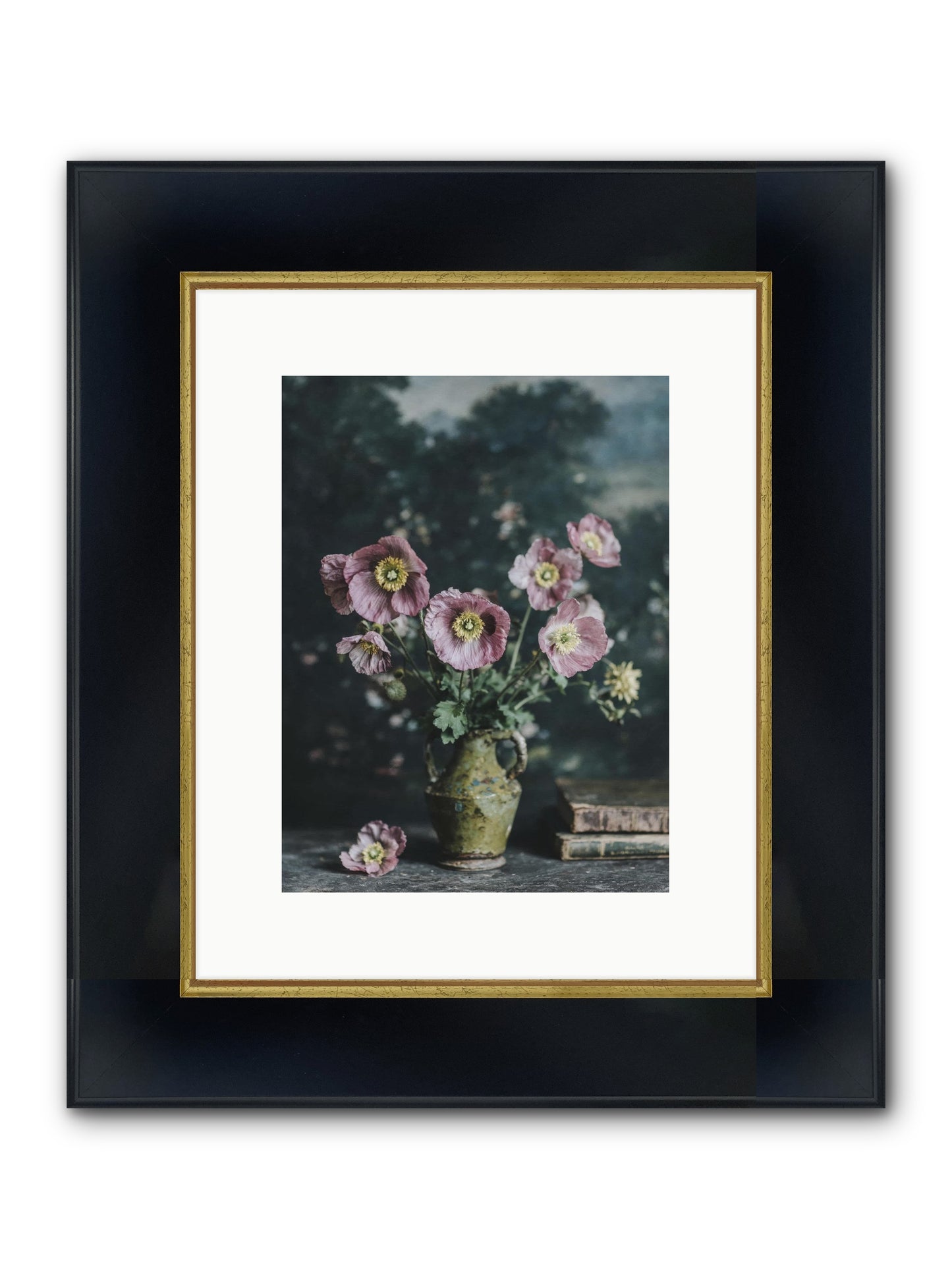 Theatrical Times Framed Print - Wide Black w/Gold 9x12