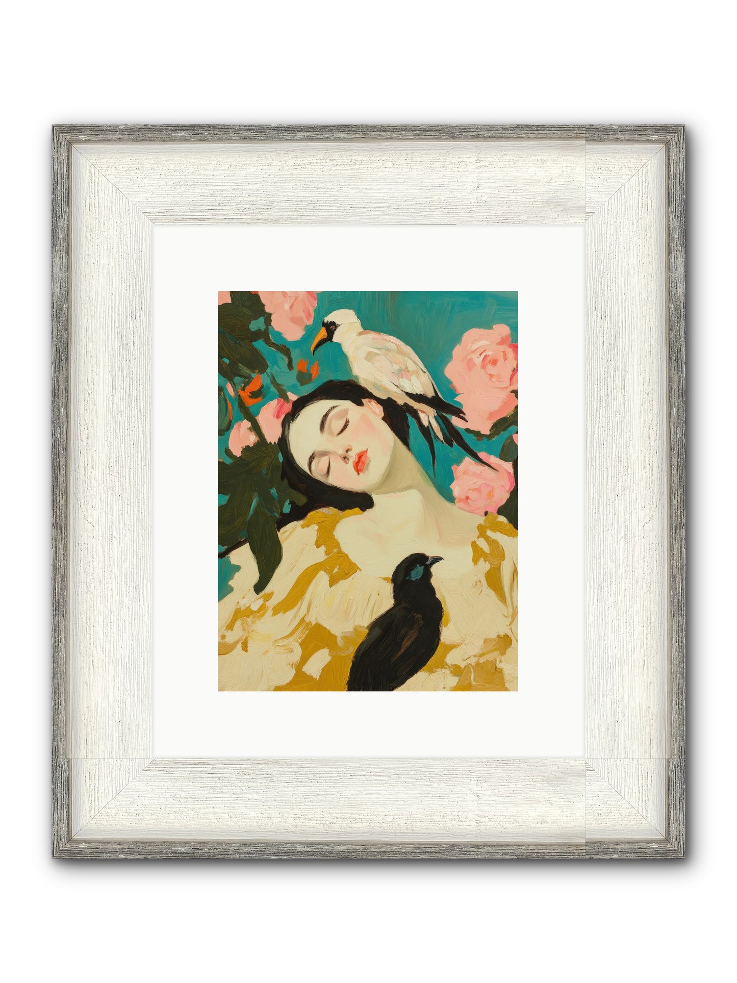 Theodora Nightshade Framed Print - Driftwood White 9x12