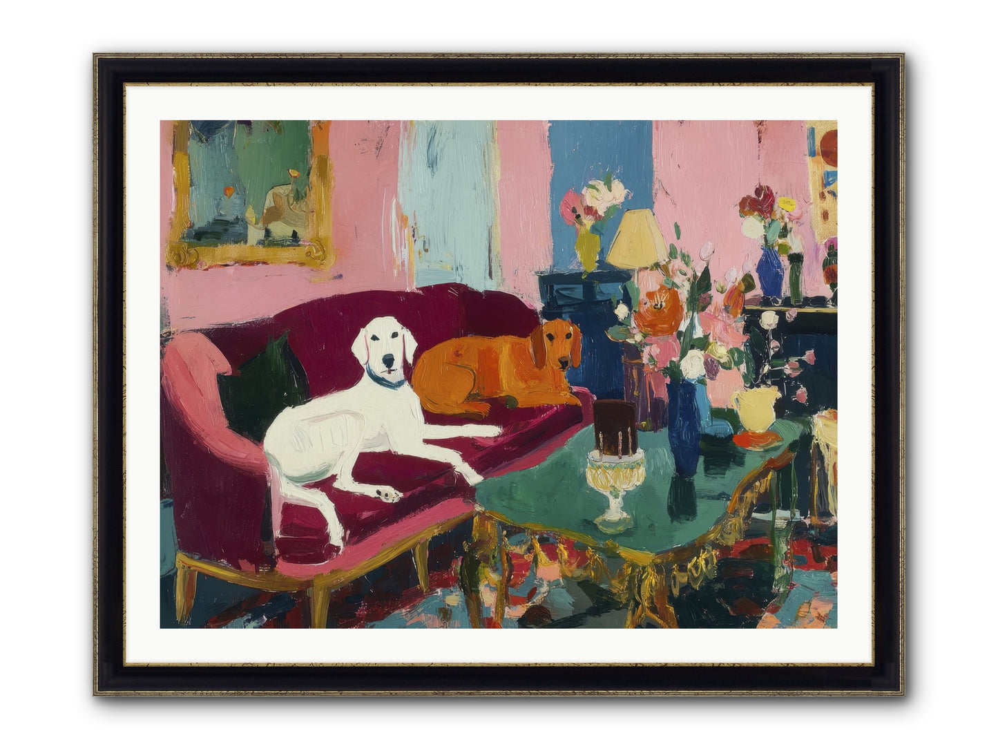 They Lived Well Framed Print - Black & Gold 40x30