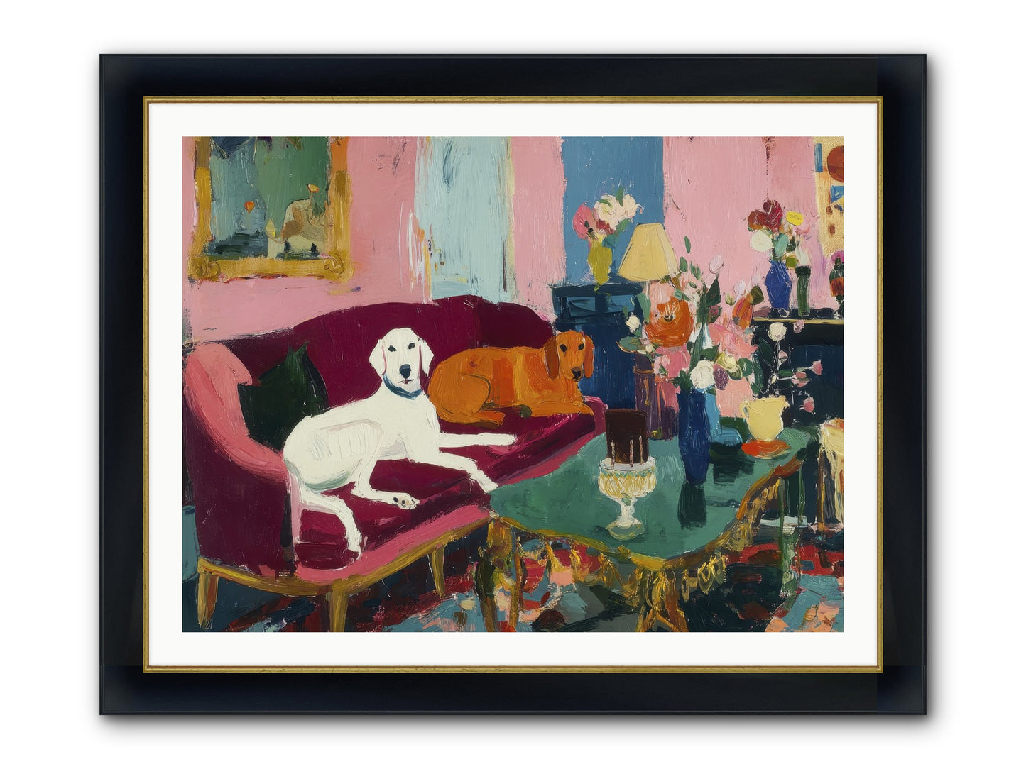 They Lived Well Framed Print - Wide Black w/Gold 40x30