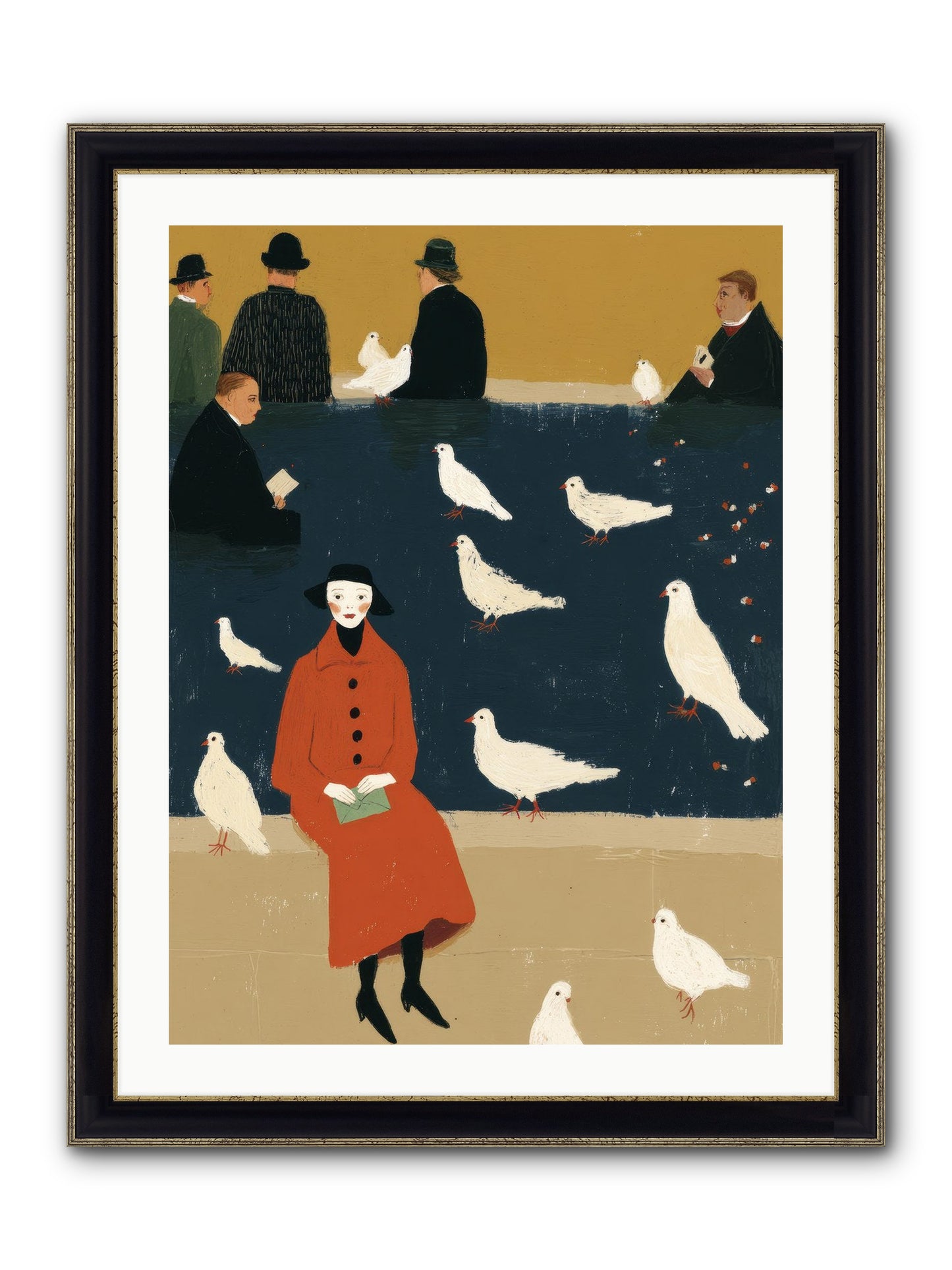 They Spoke In Maps Framed Print - Black & Gold 24x32