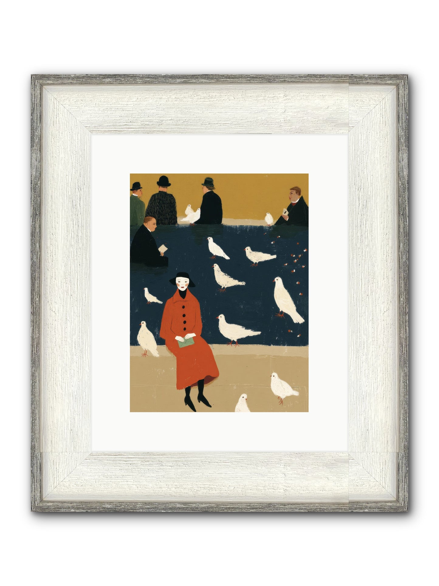 They Spoke In Maps Framed Print - Driftwood White 9x12