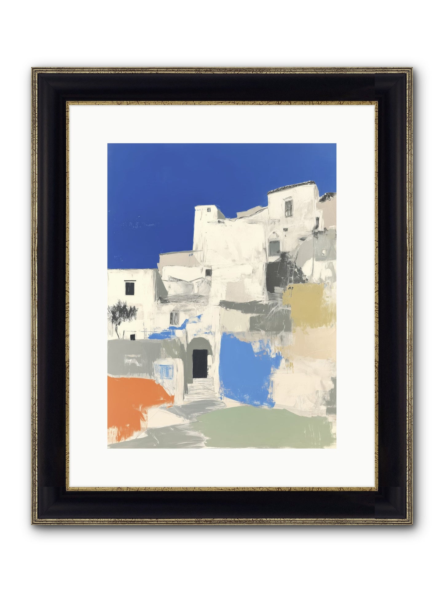 Thistleborne Framed Print - Black & Gold 12x16