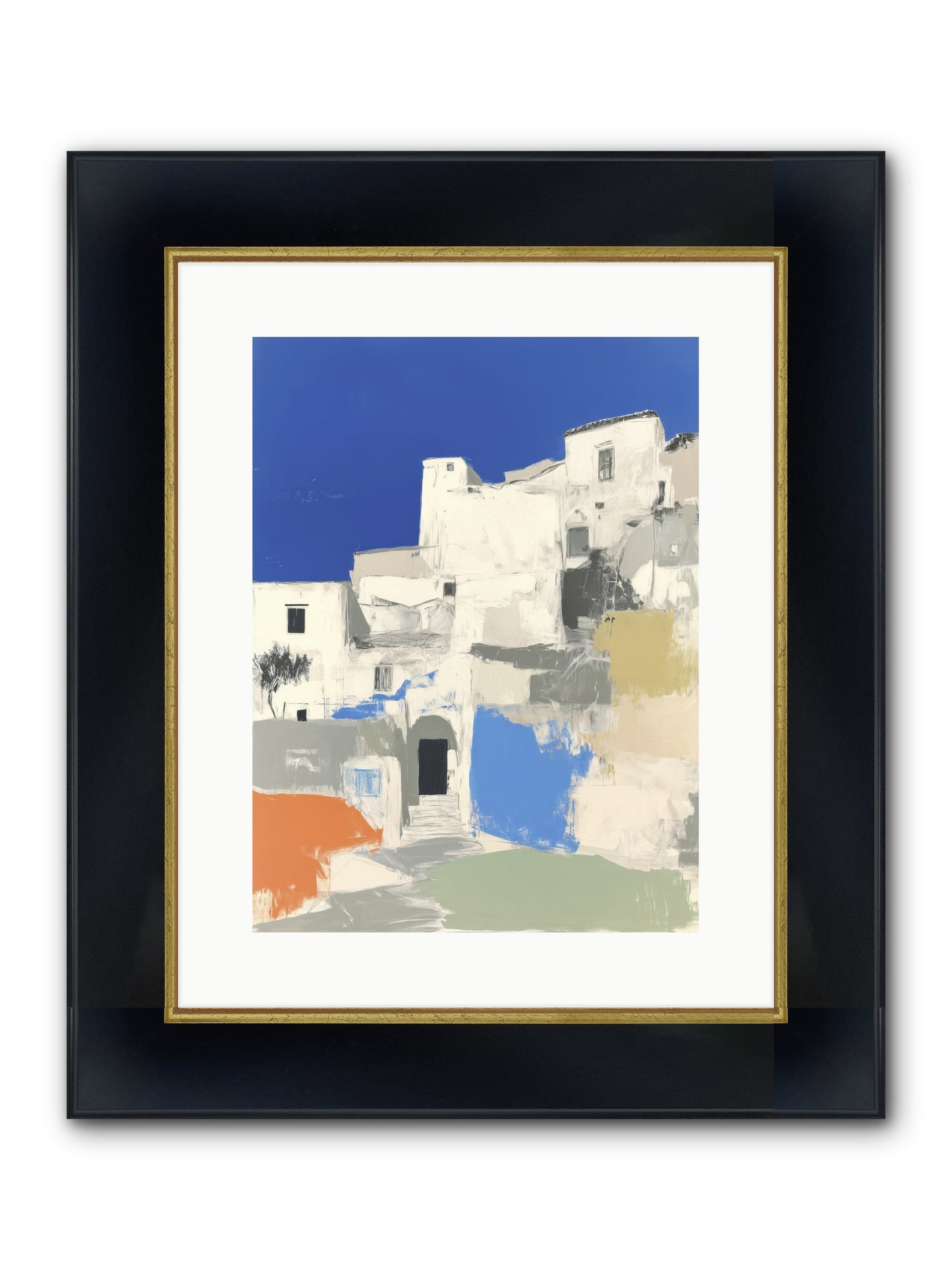 Thistleborne Framed Print - Wide Black w/Gold 12x16