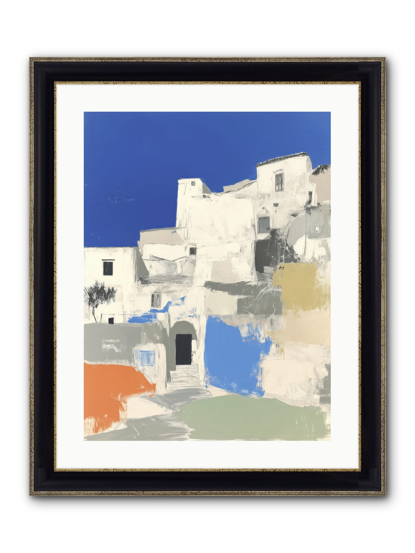 Thistleborne Framed Print - Black & Gold 18x24
