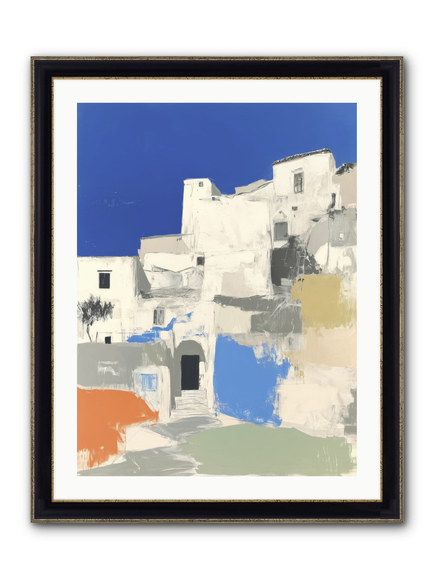 Thistleborne Framed Print - Black & Gold 24x32