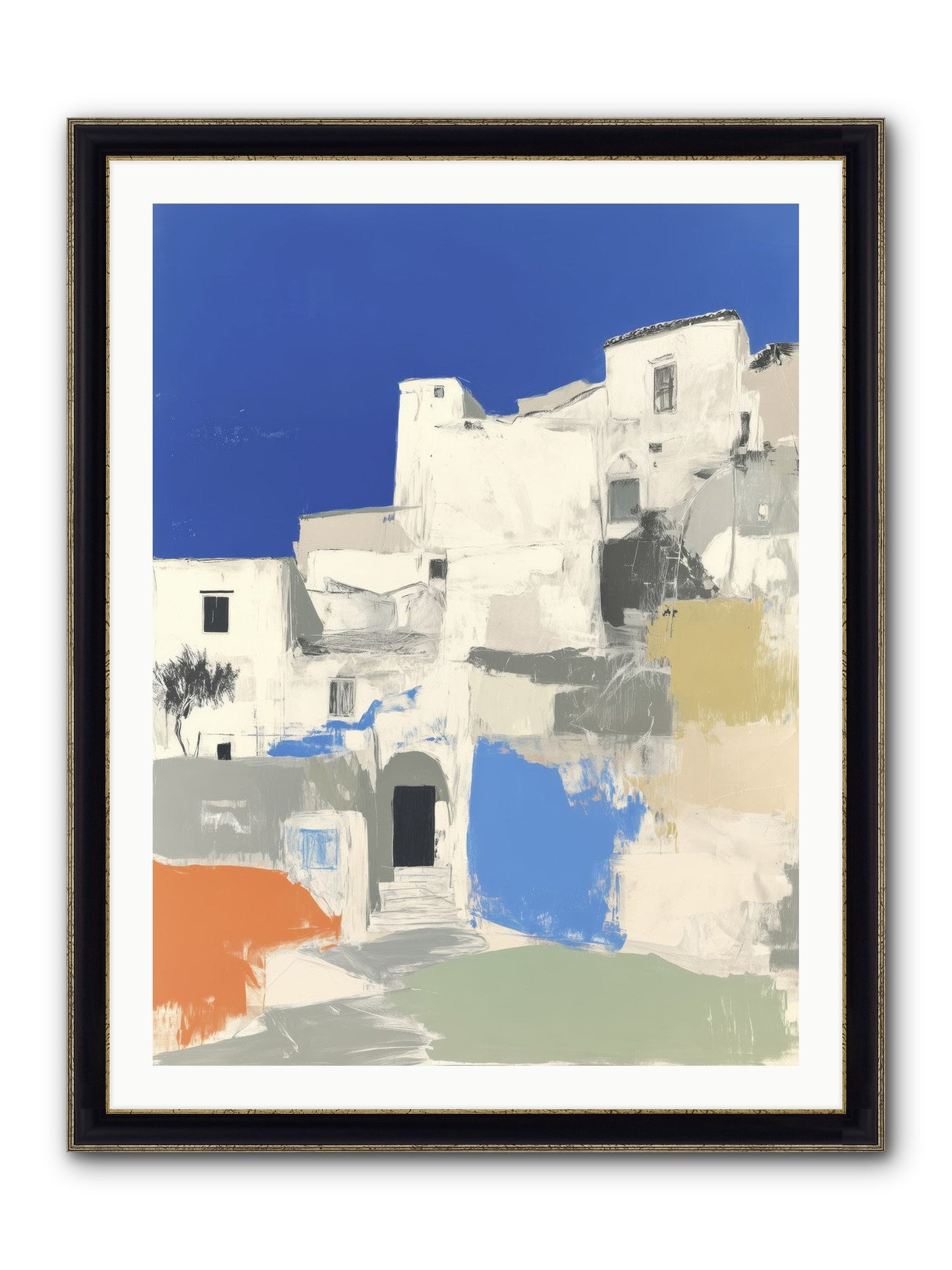 Thistleborne Framed Print - Black & Gold 30x40