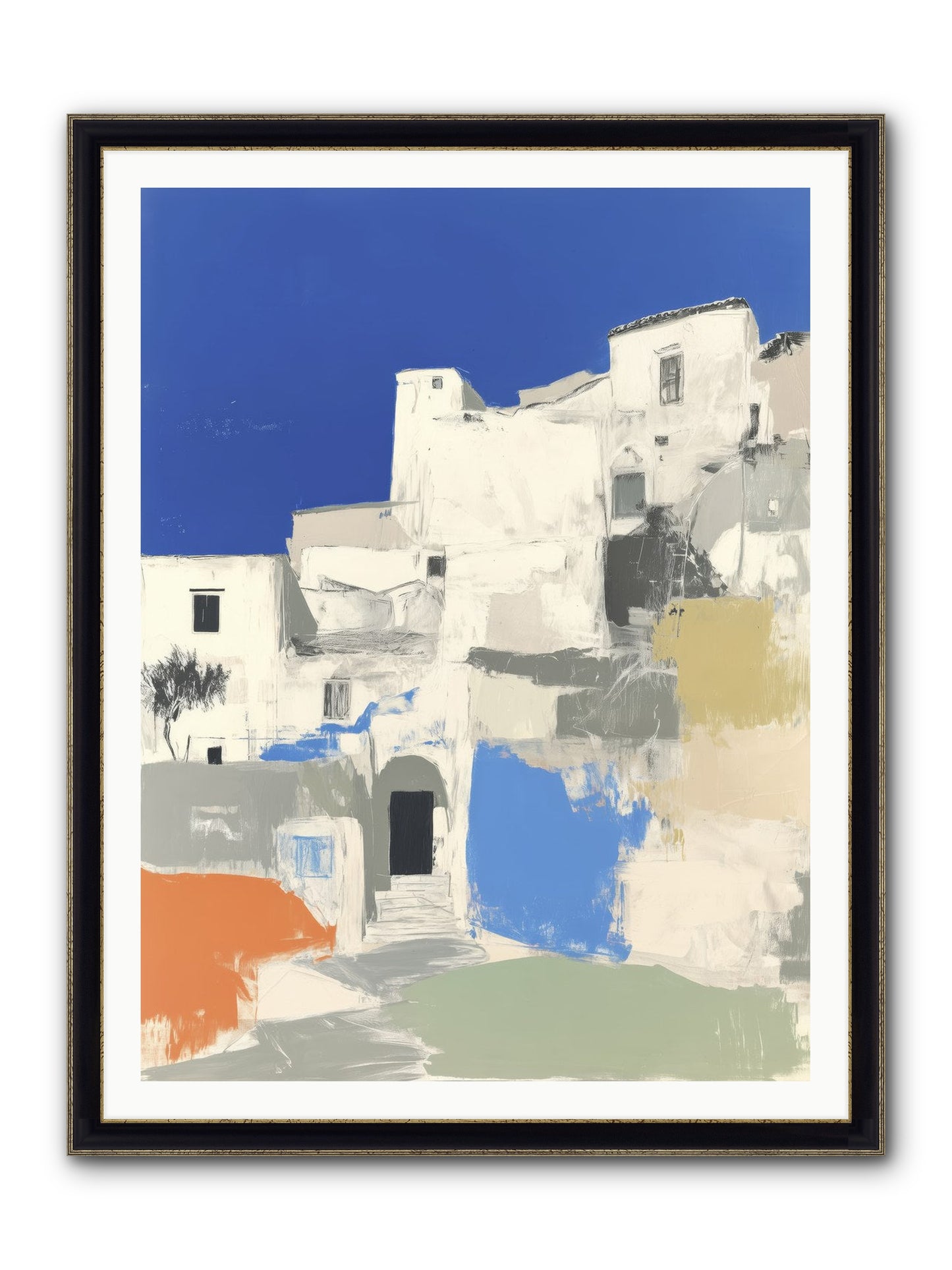 Thistleborne Framed Print - Black & Gold 36x48