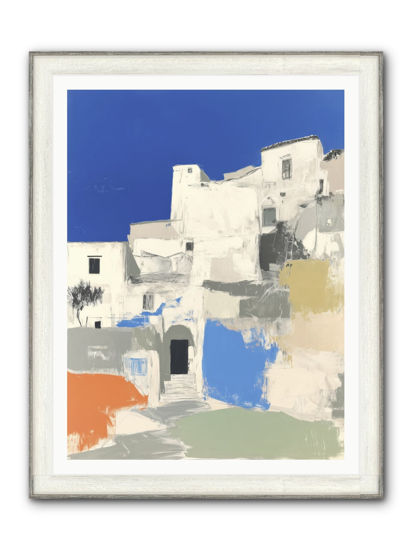 Thistleborne Framed Print - Driftwood White 36x48