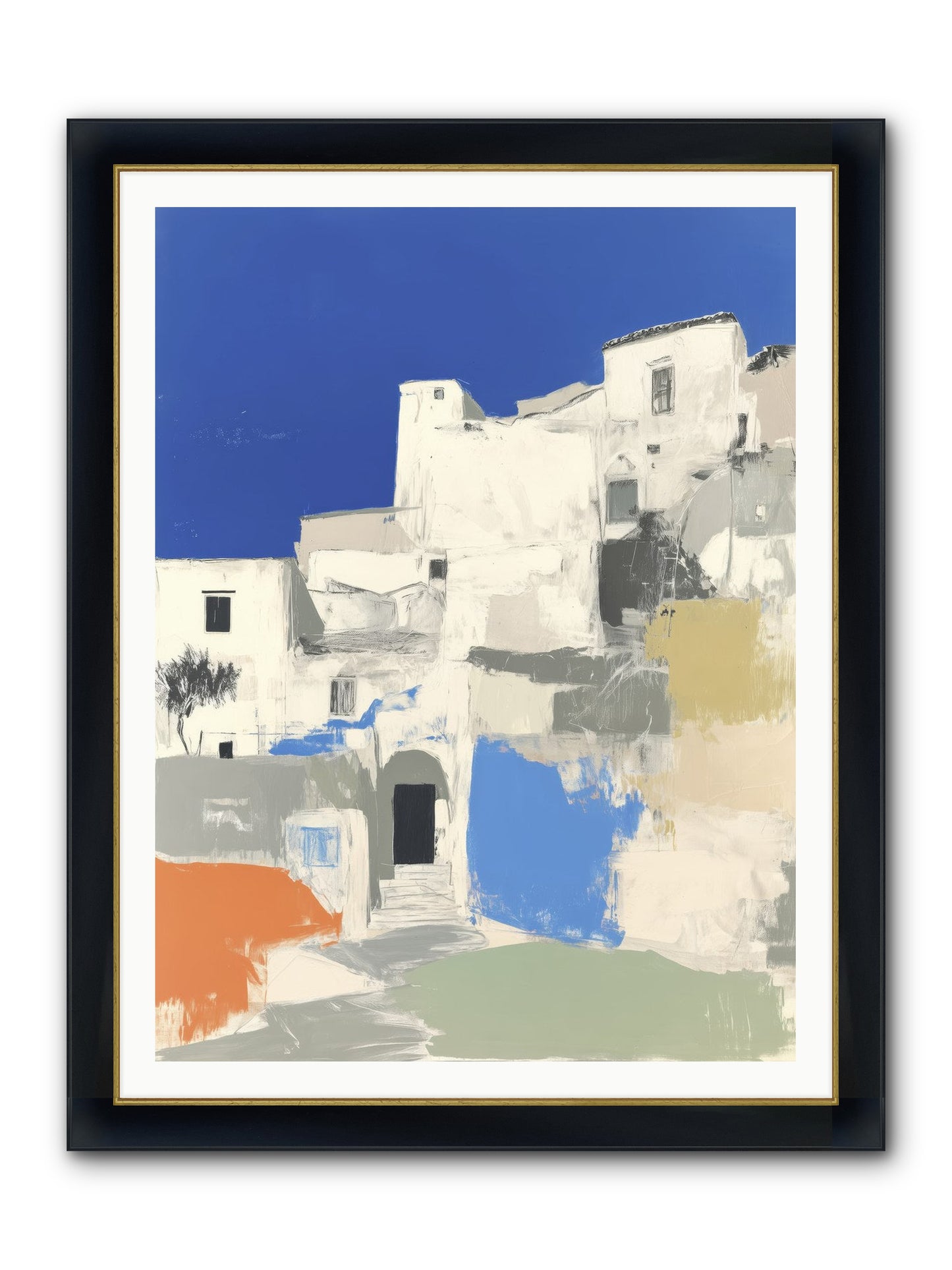 Thistleborne Framed Print - Wide Black w/Gold 36x48