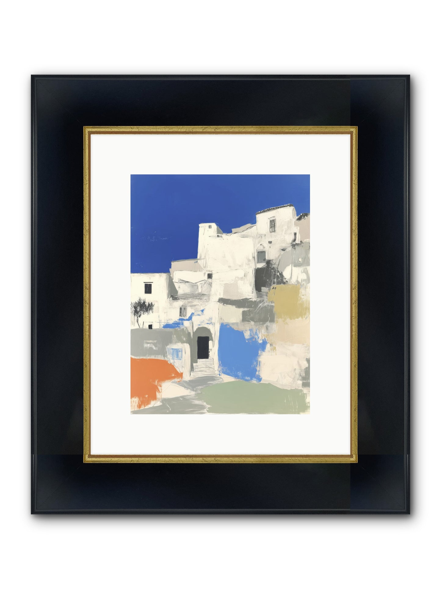 Thistleborne Framed Print - Wide Black w/Gold 9x12