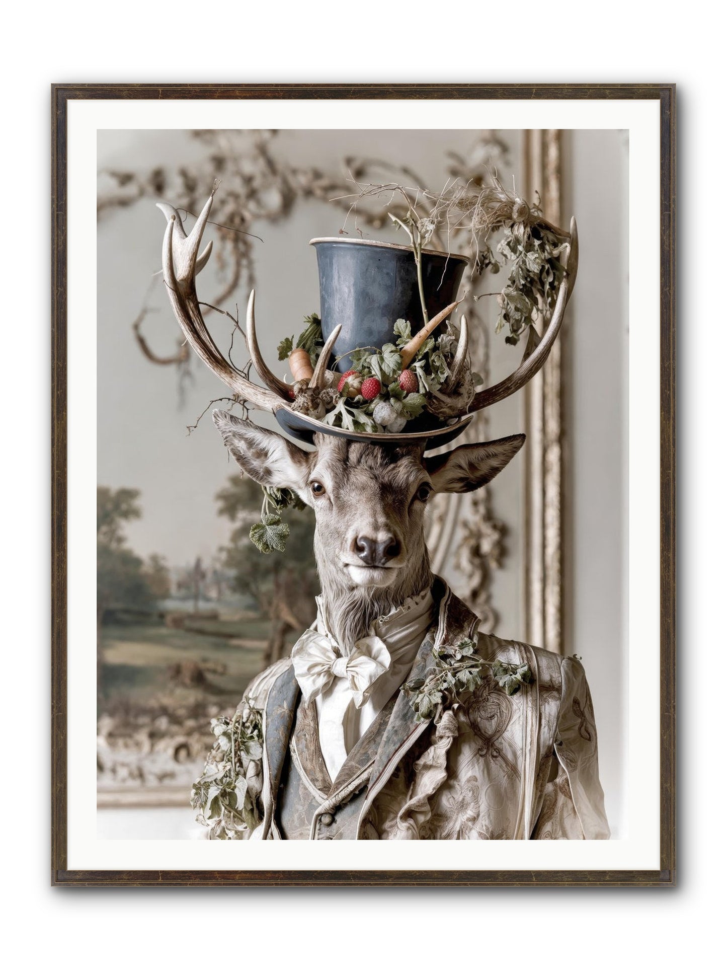 Thornborn Framed Print - Slimwoods Black/Gold 36x48