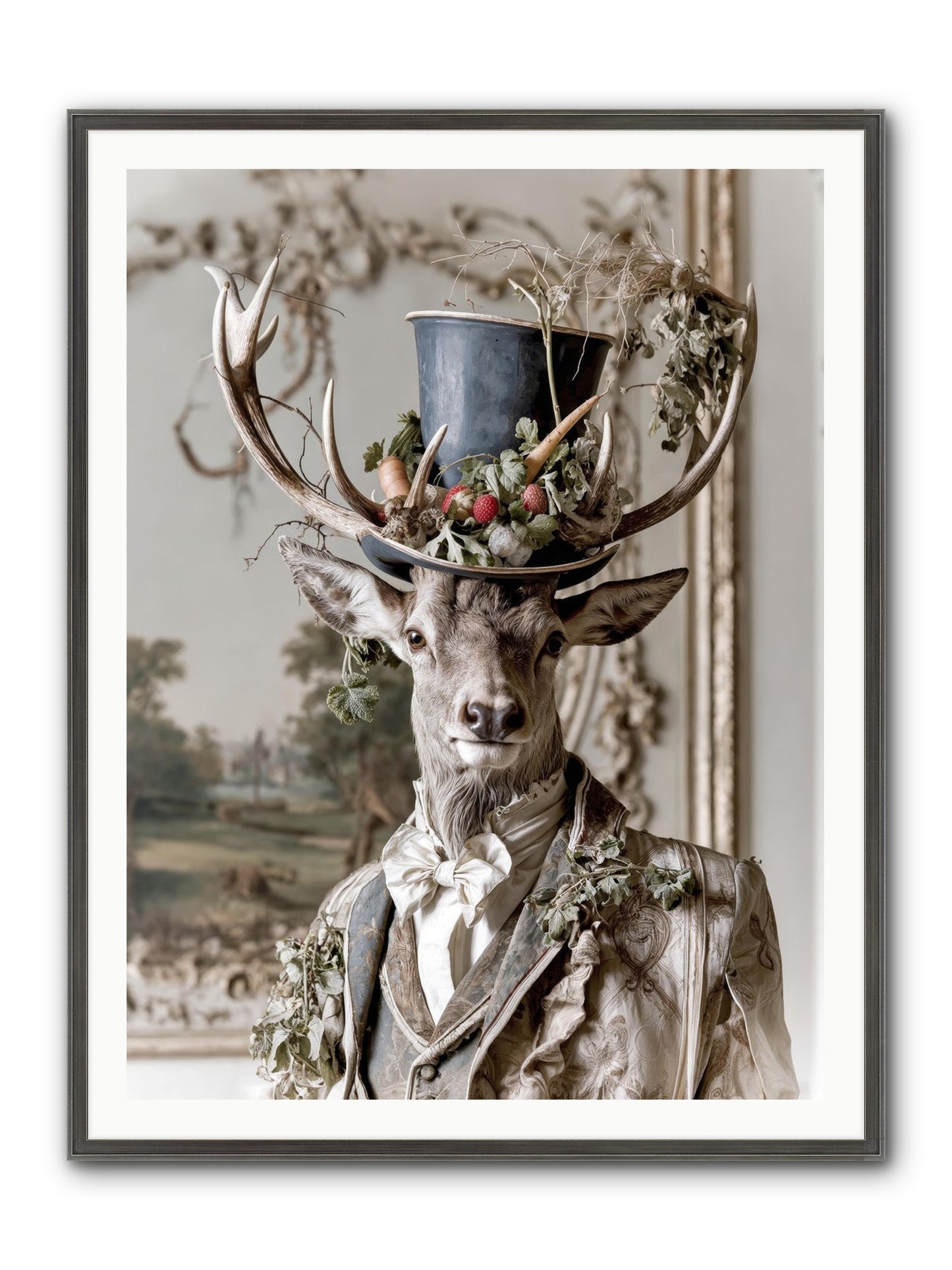 Thornborn Framed Print - Slimwoods Black/Silver 36x48