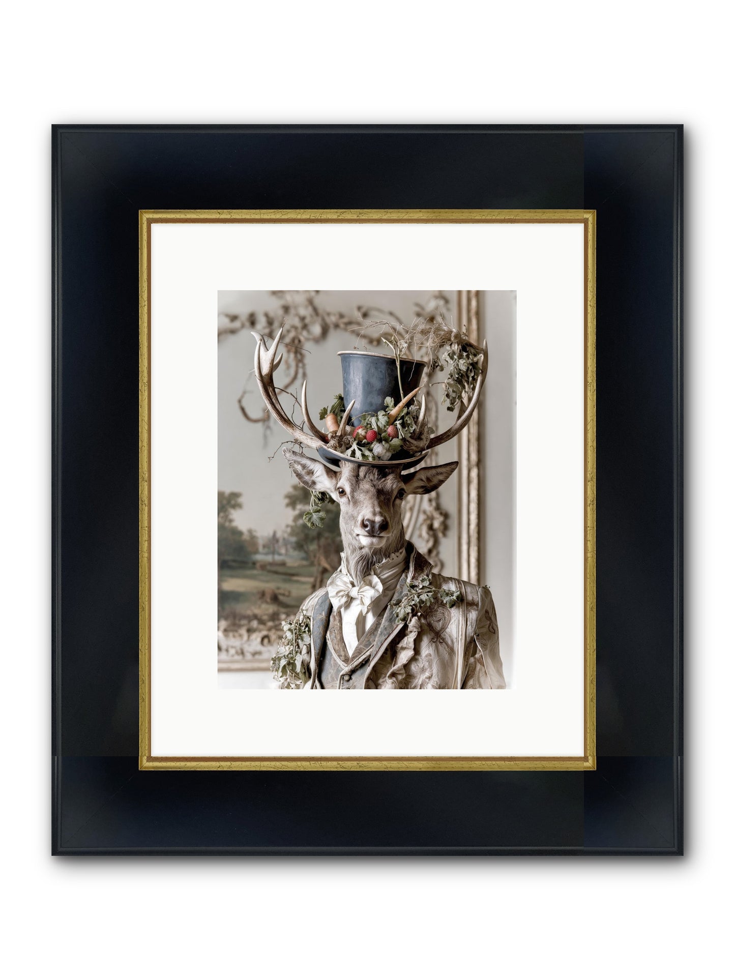 Thornborn Framed Print - Wide Black w/Gold 9x12