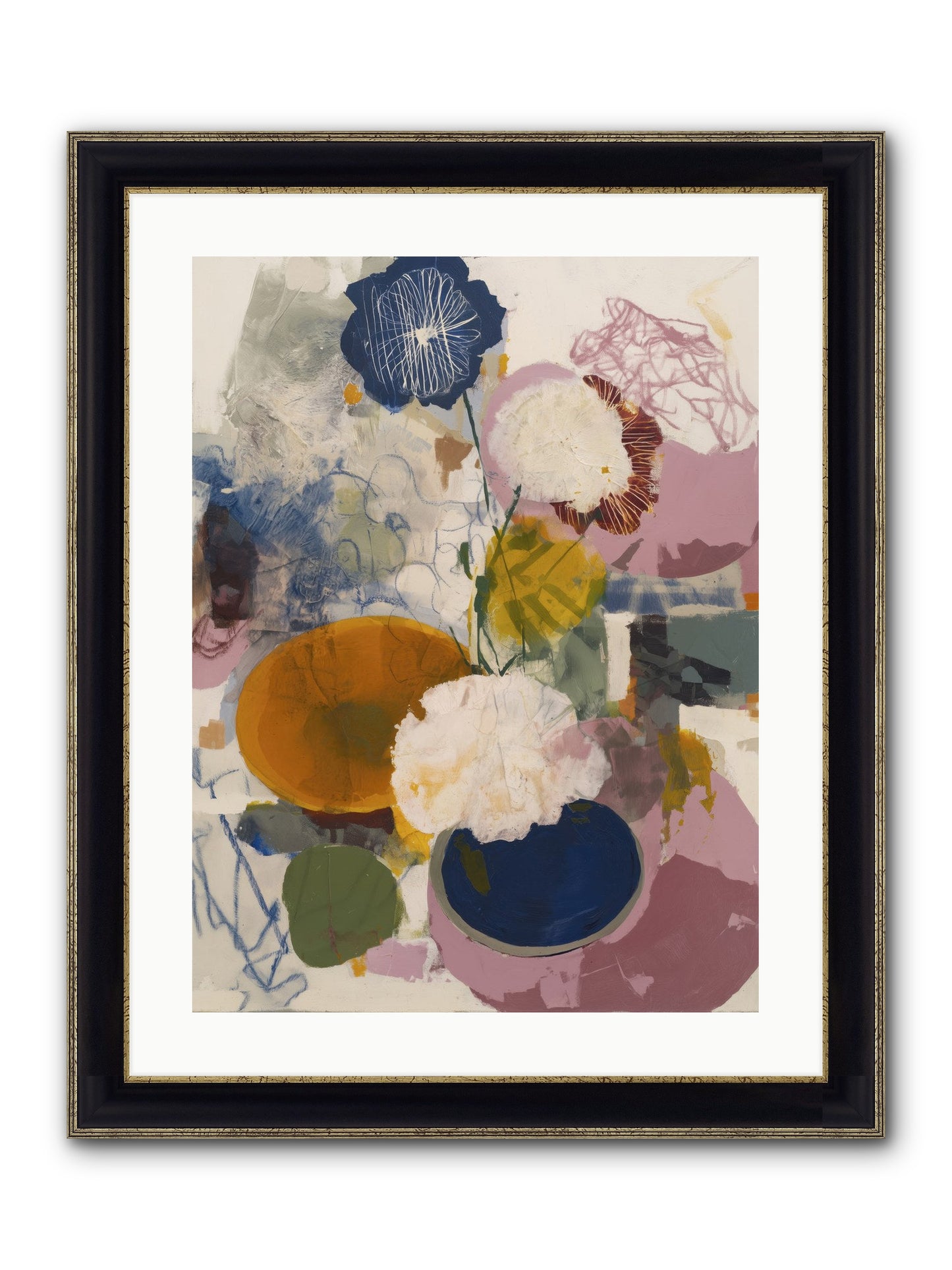 Thorncatcher Song Framed Print - Black & Gold 18x24