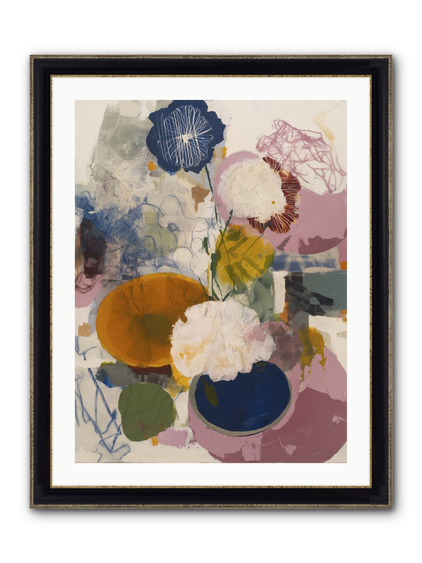 Thorncatcher Song Framed Print - Black & Gold 24x32