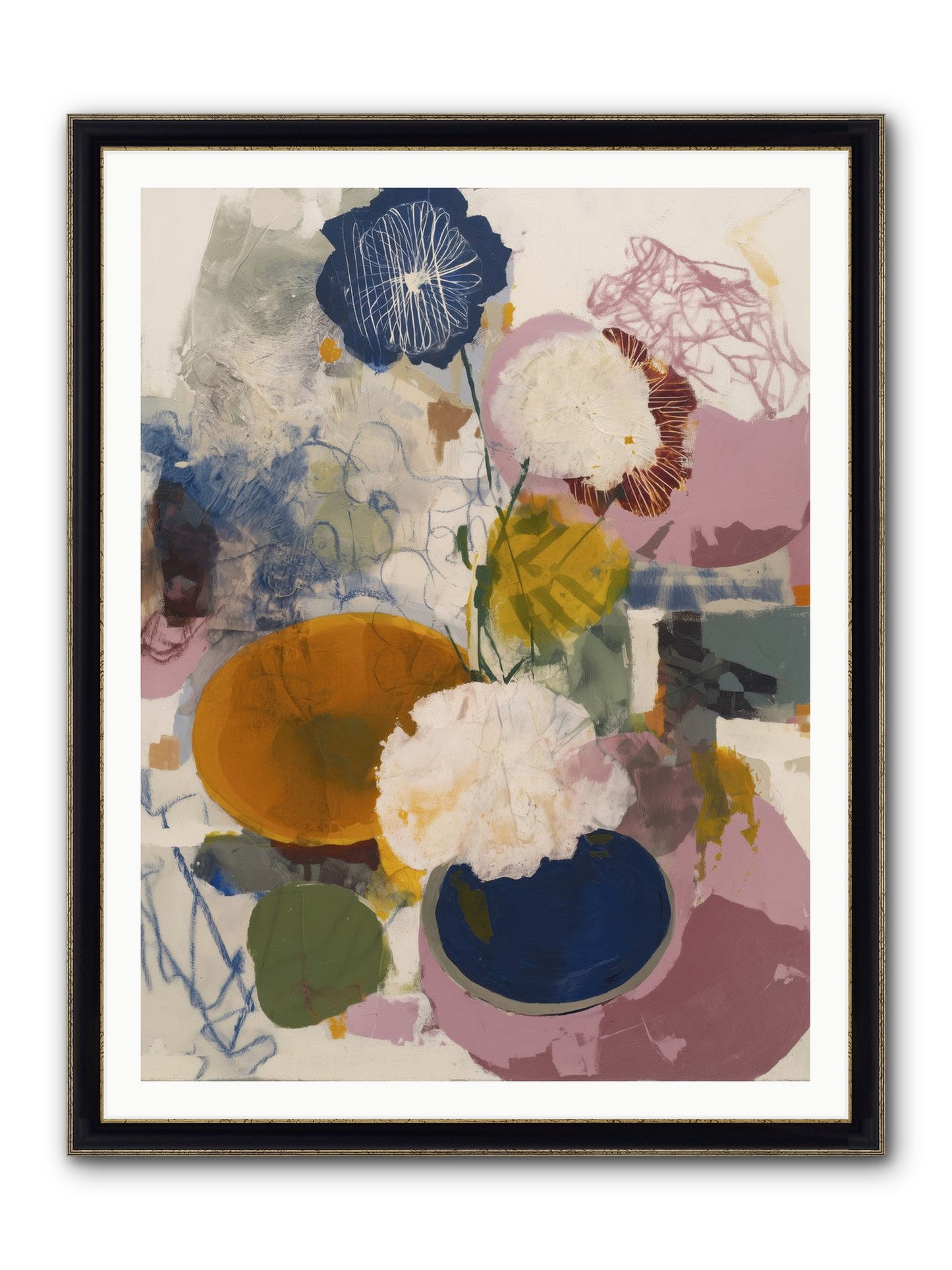 Thorncatcher Song Framed Print - Black & Gold 36x48