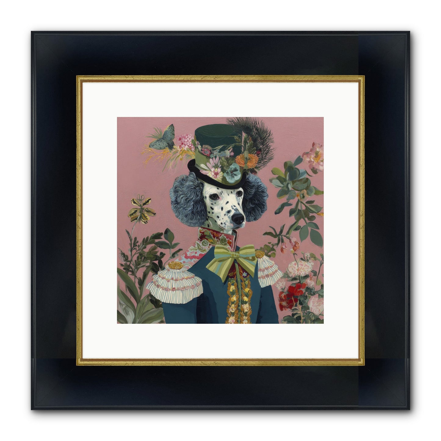 Thornfield Grace Framed Print - Wide Black w/Gold 12x12