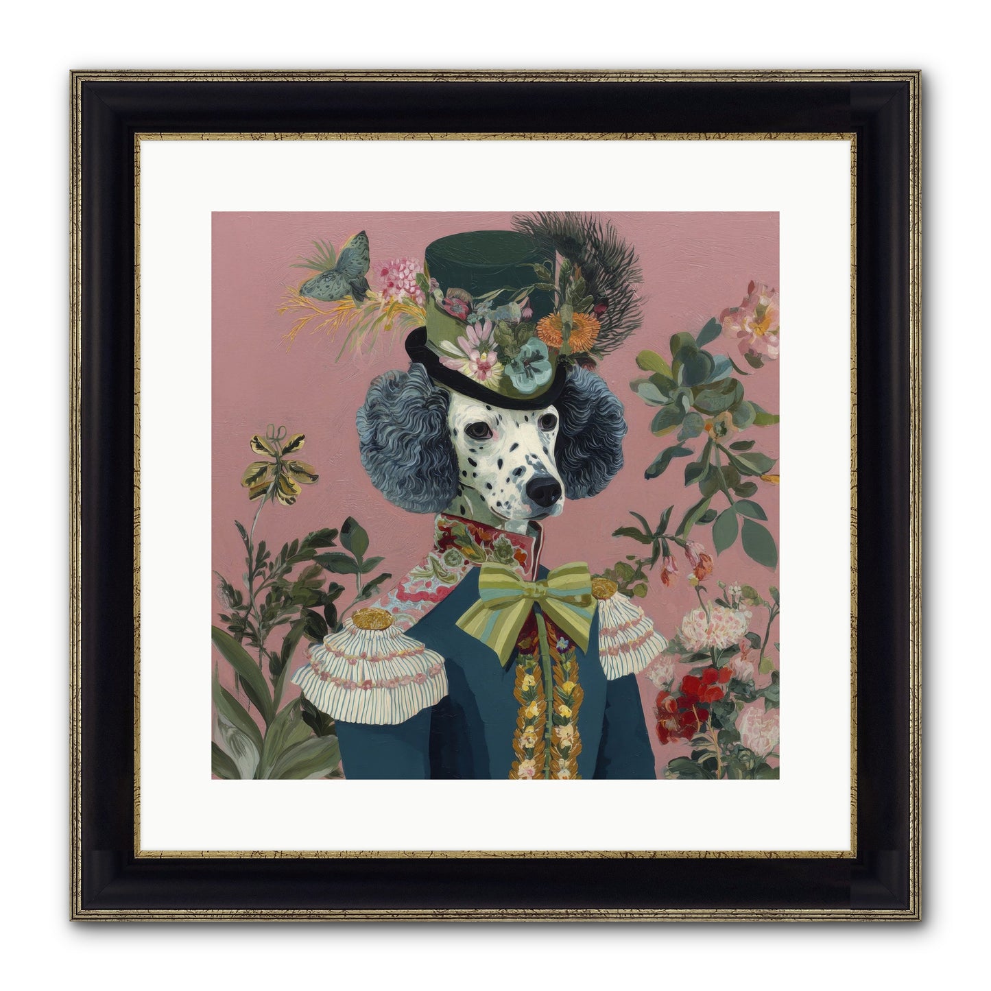 Thornfield Grace Framed Print - Black & Gold 16x16