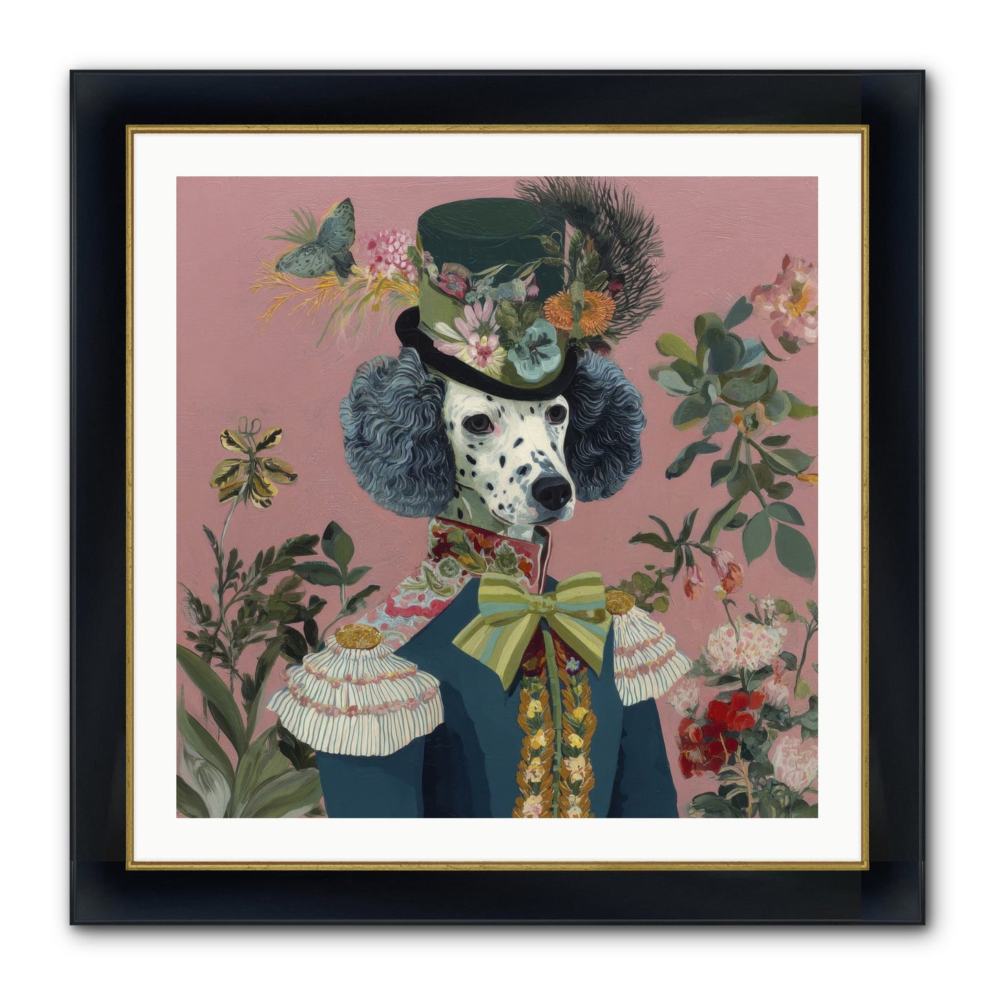 Thornfield Grace Framed Print - Wide Black w/Gold 30x30