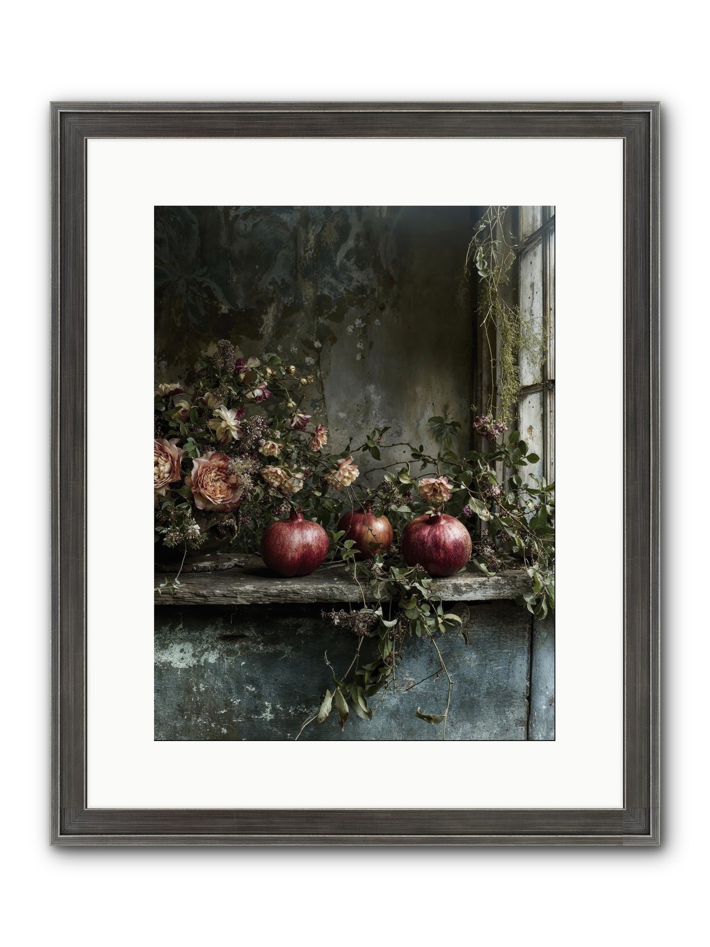 Thornsweet Framed Print - Slimwoods Black/Silver 12x16