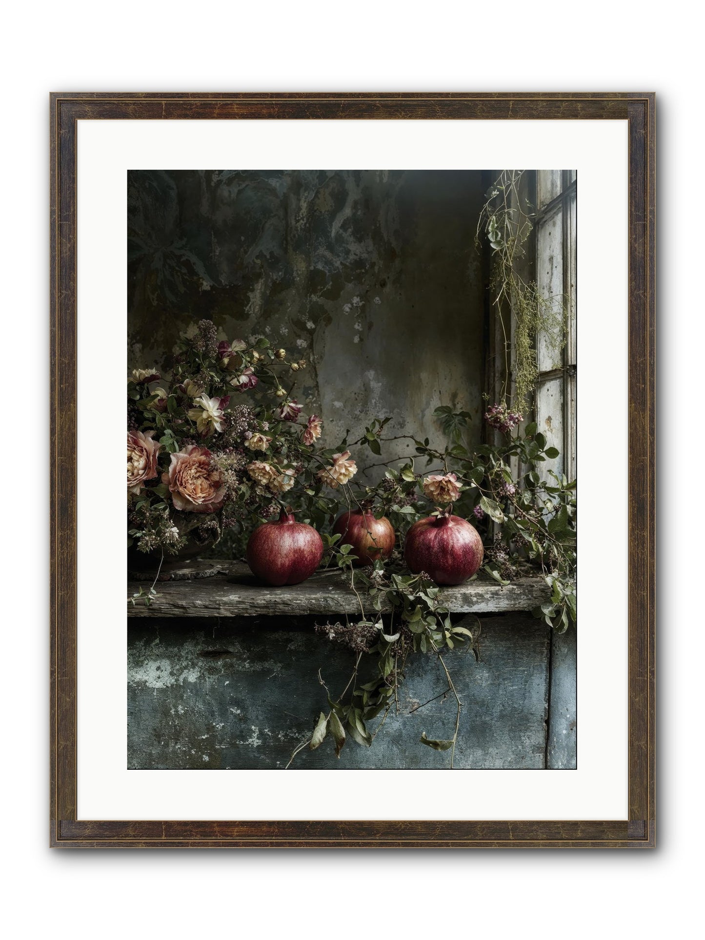 Thornsweet Framed Print - Slimwoods Black/Gold 18x24
