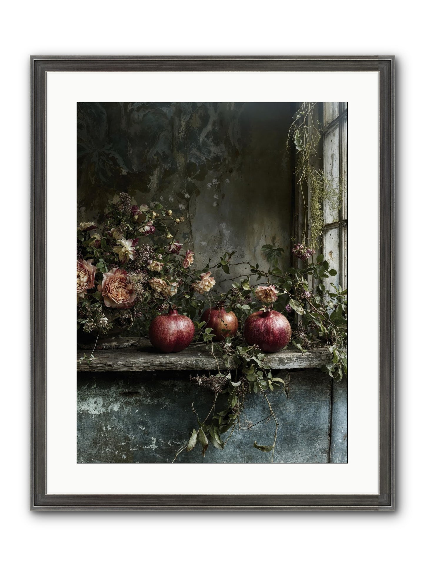 Thornsweet Framed Print - Slimwoods Black/Silver 18x24
