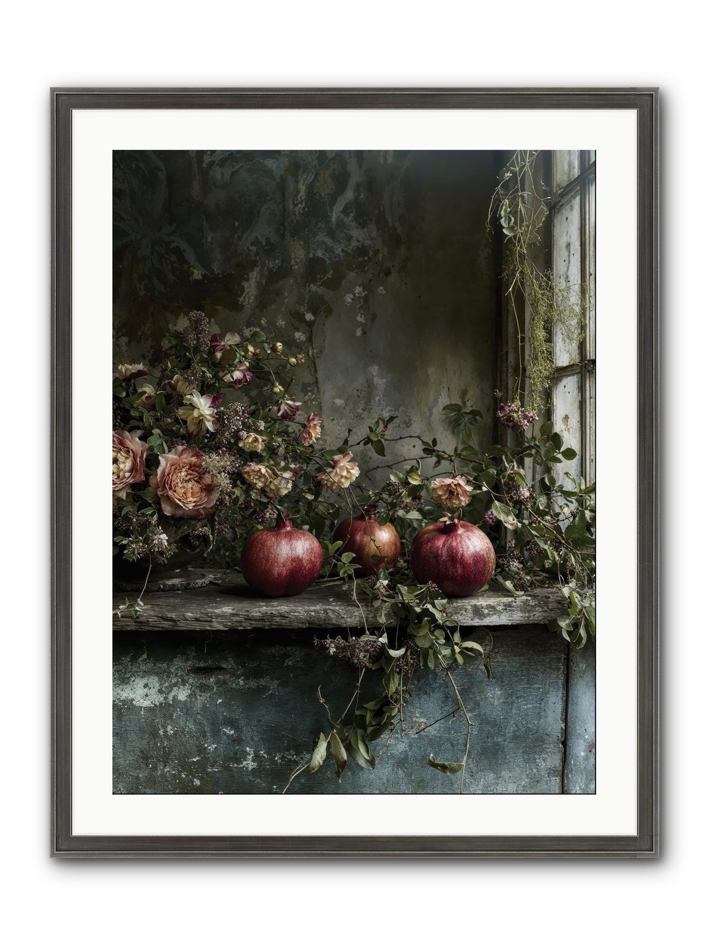Thornsweet Framed Print - Slimwoods Black/Silver 24x32