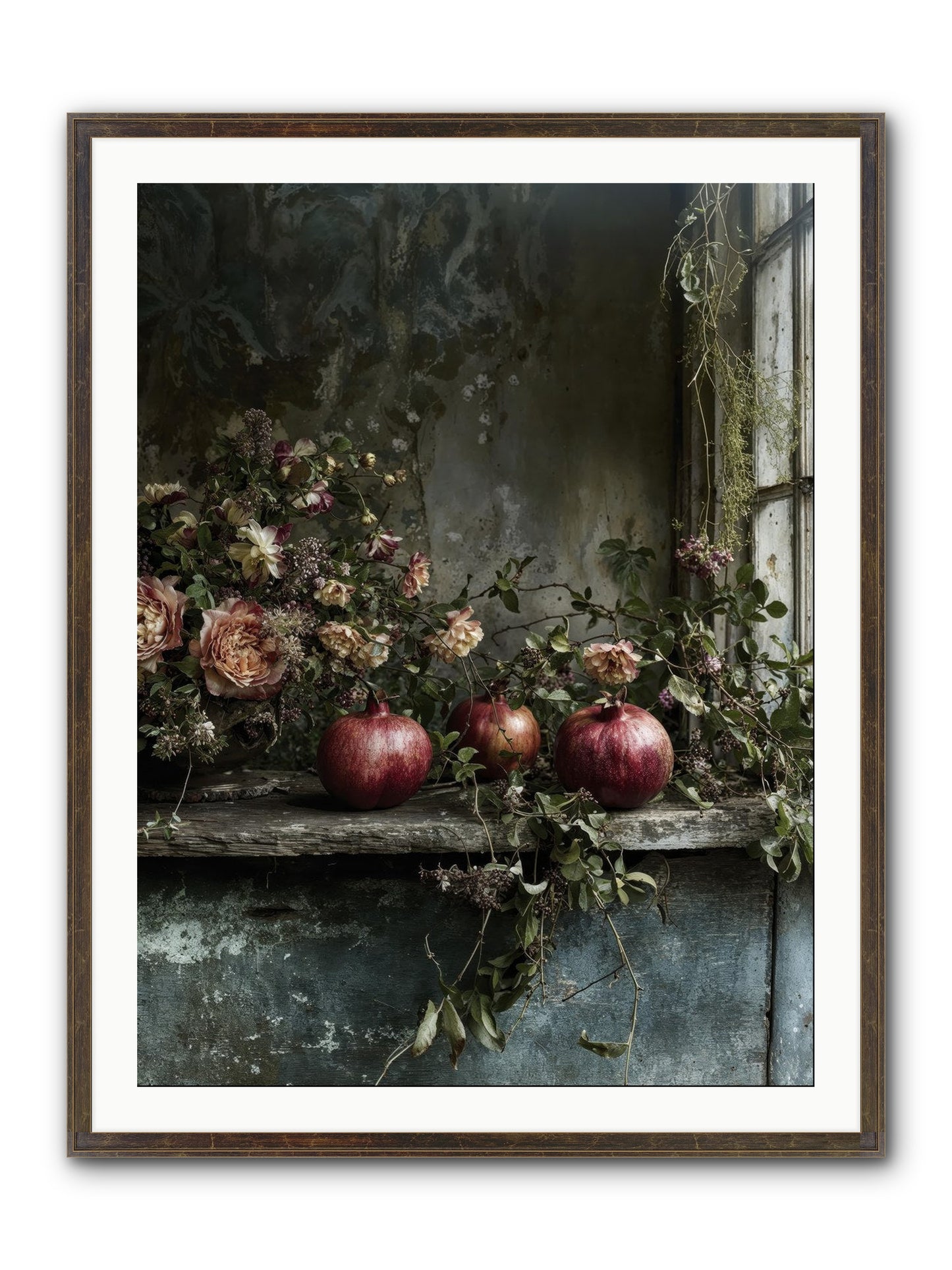 Thornsweet Framed Print - Slimwoods Black/Gold 30x40