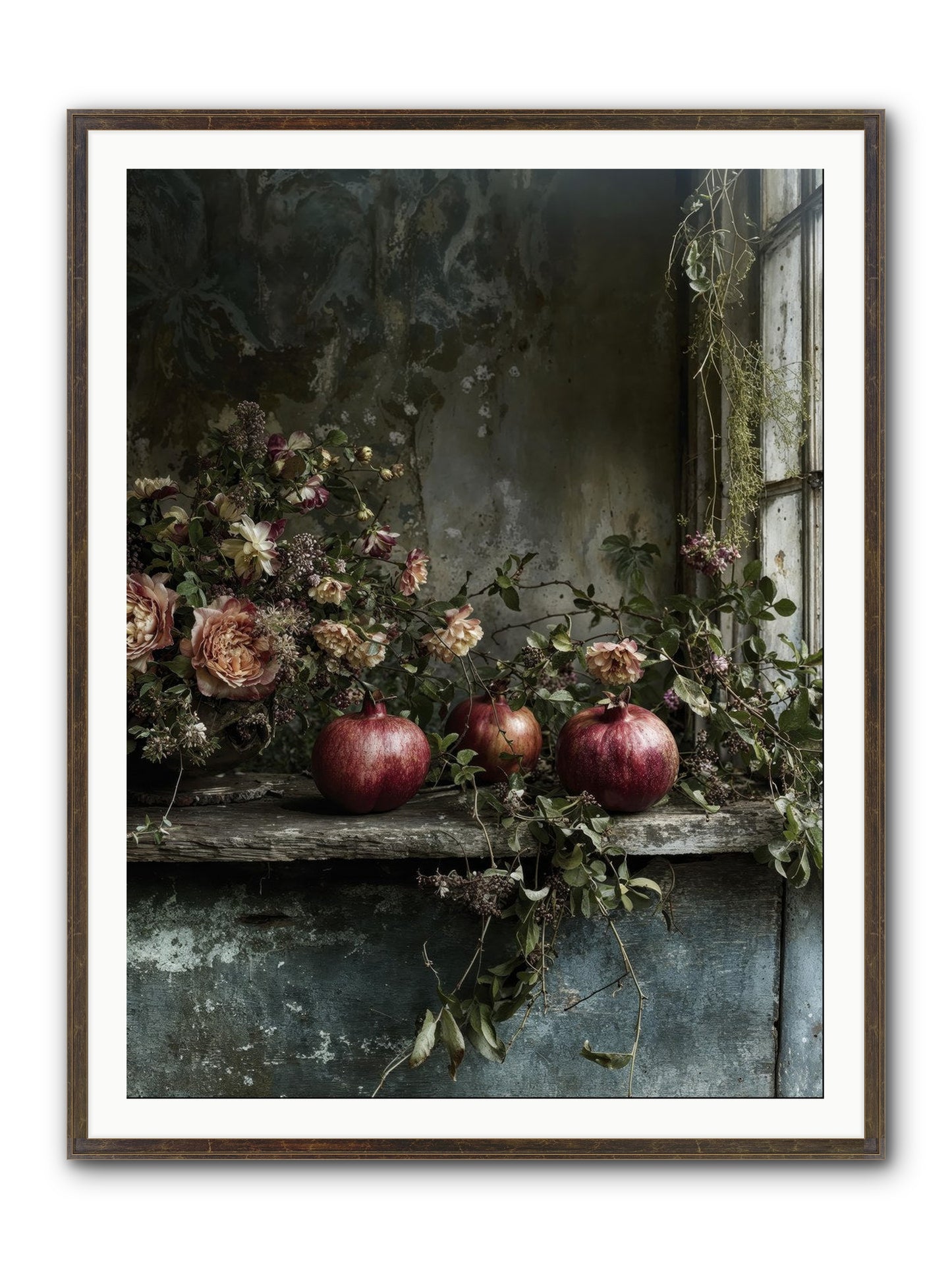 Thornsweet Framed Print - Slimwoods Black/Gold 36x48