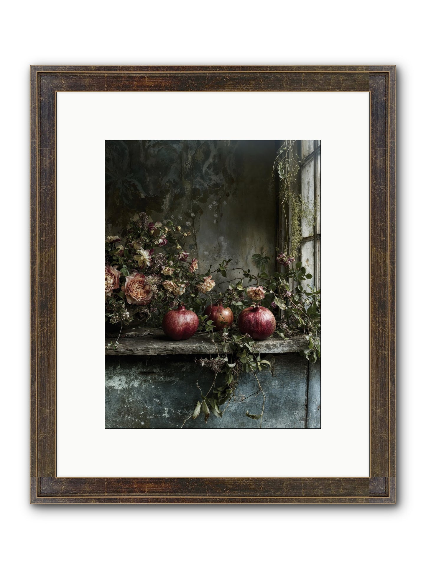 Thornsweet Framed Print - Slimwoods Black/Gold 9x12