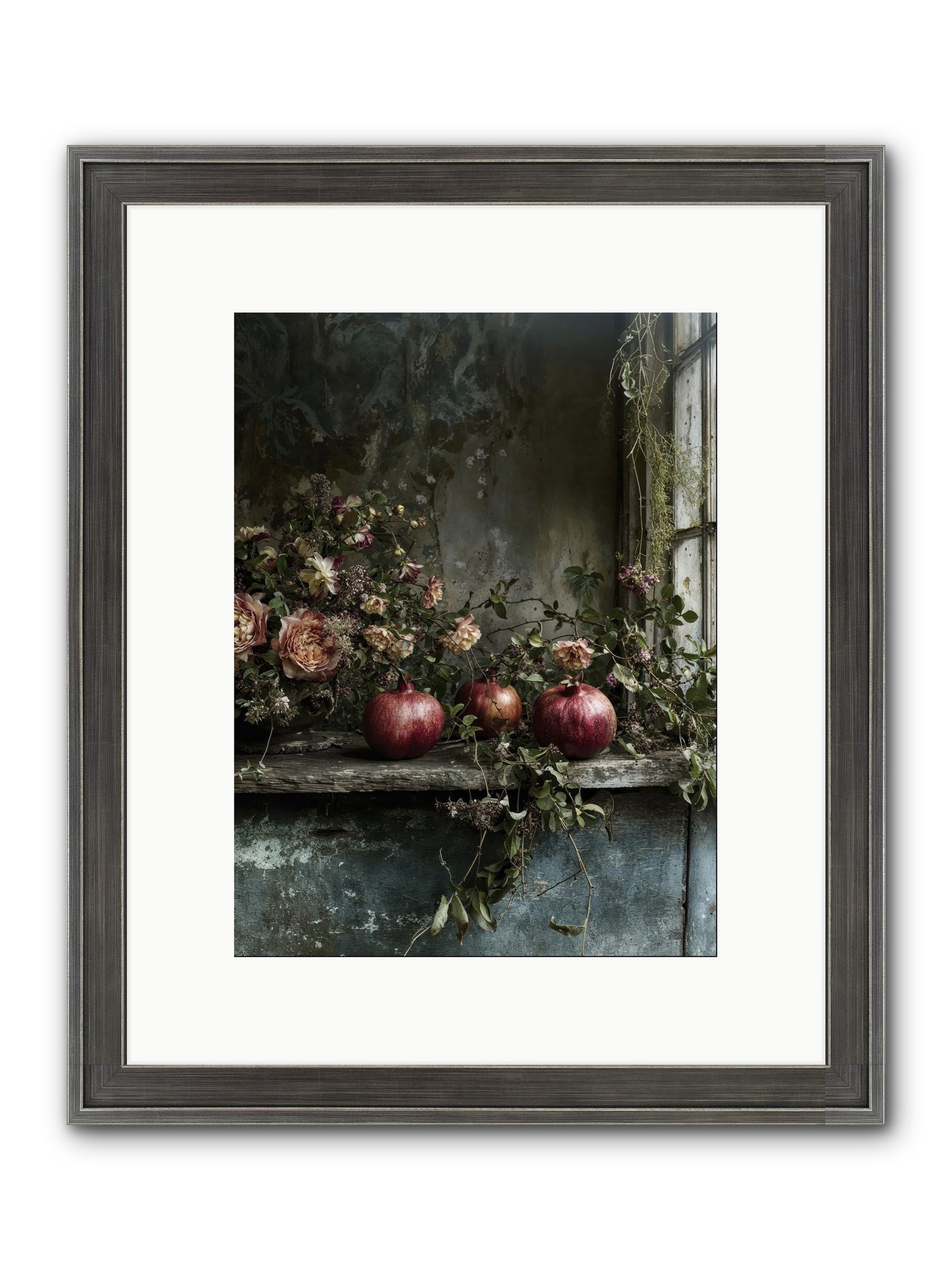 Thornsweet Framed Print - Slimwoods Black/Silver 9x12