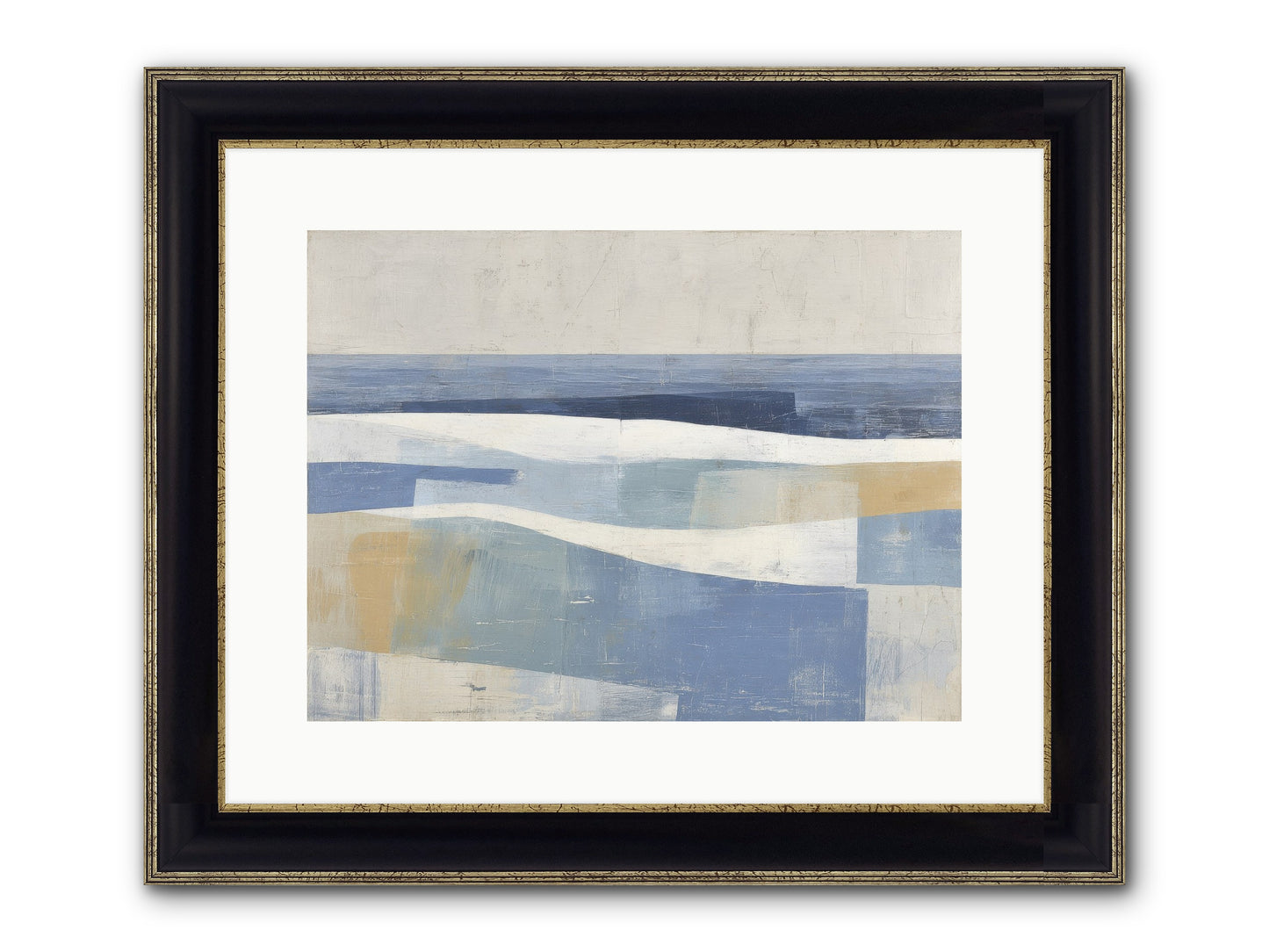 Thornwell Haven Framed Print - Black & Gold 16x12