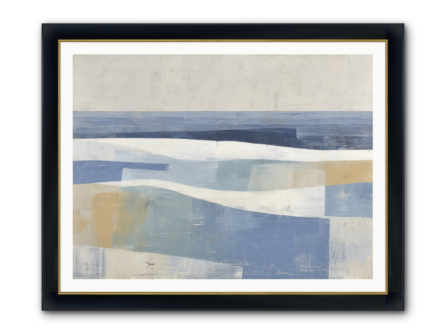 Thornwell Haven Framed Print - Wide Black w/Gold 48x36
